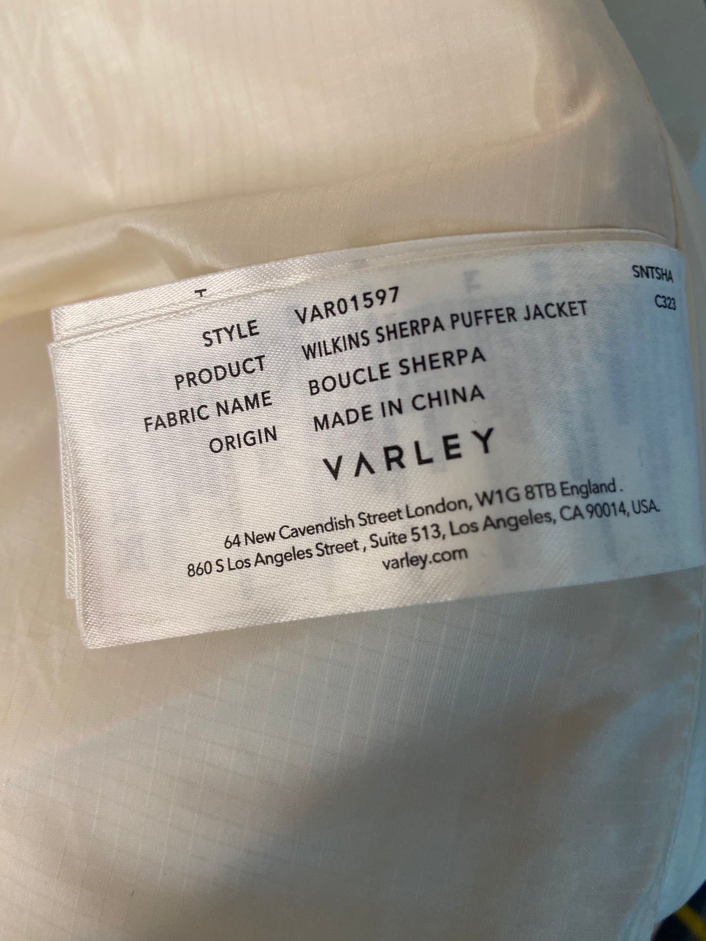 Varley Wilkins Sherpa Puffer Jacket size M