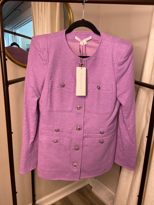 Veronica Beard Corey Dickey Jacket Violet Size 6