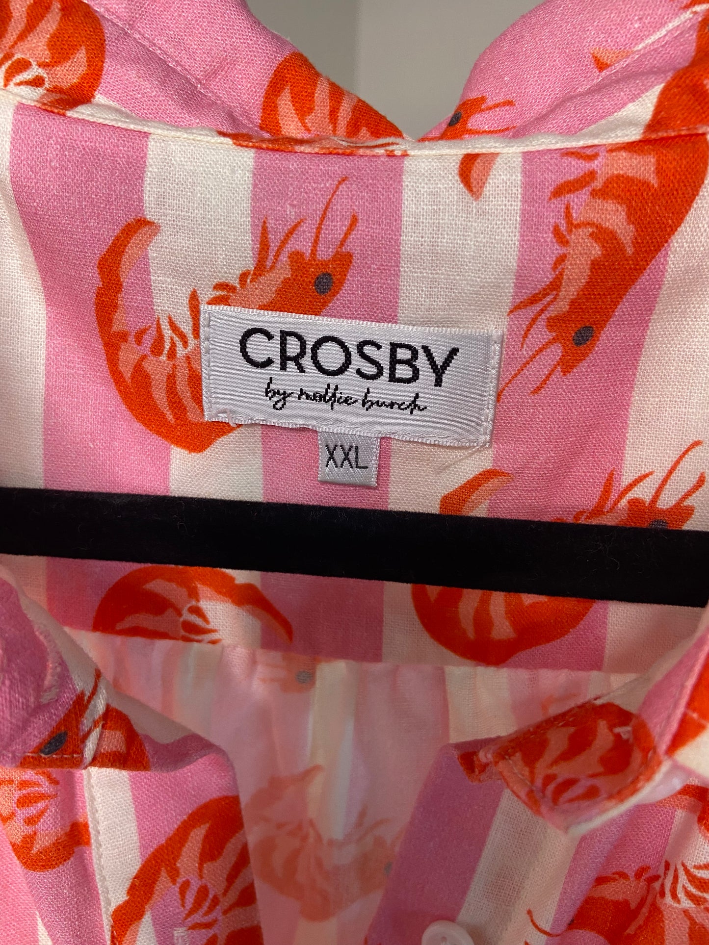 Crosby by Mollie Burch Scout Top in Shrimp Cocktail Print size XXL