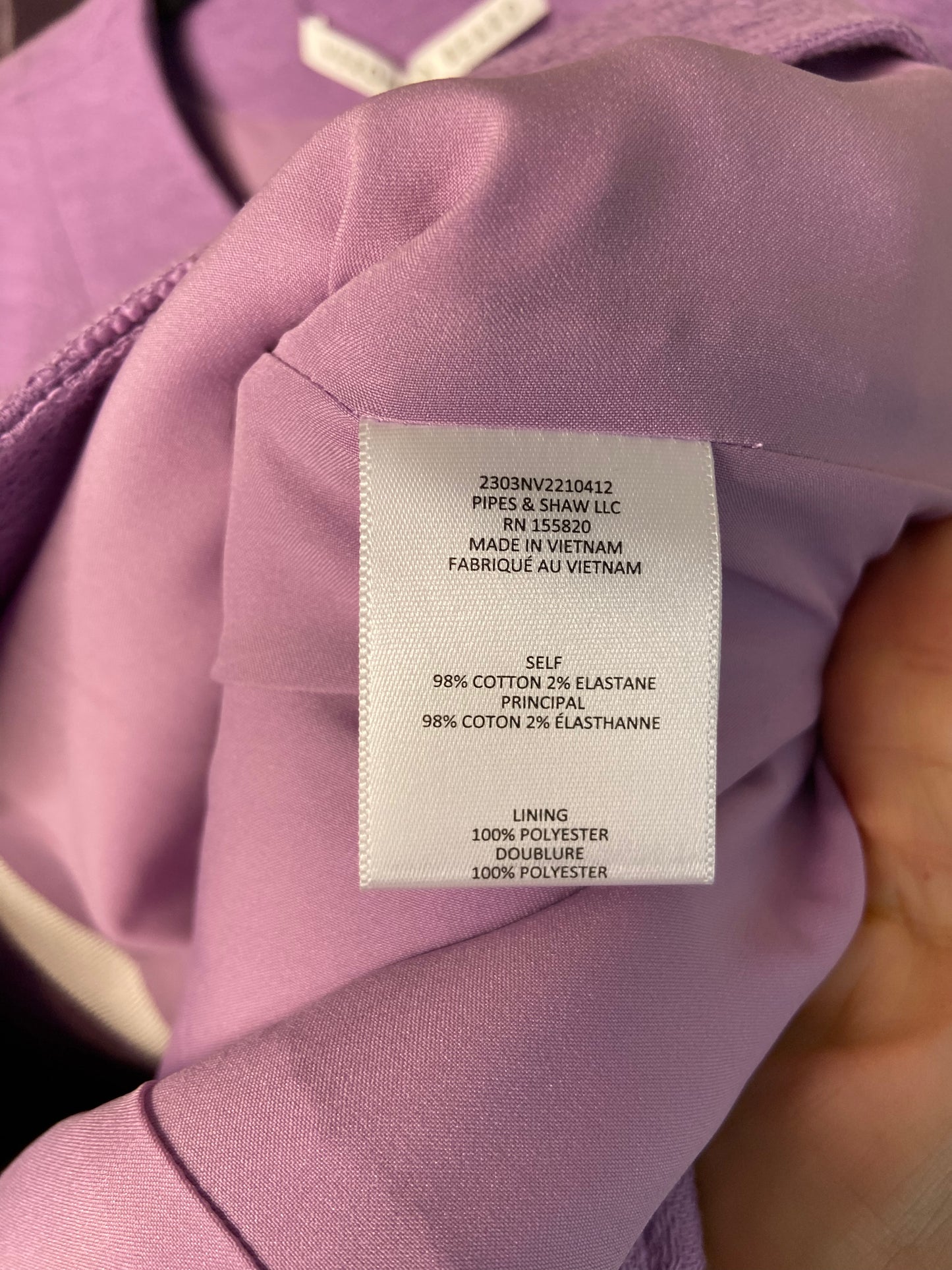 Veronica Beard Corey Dickey Jacket Violet Size 6