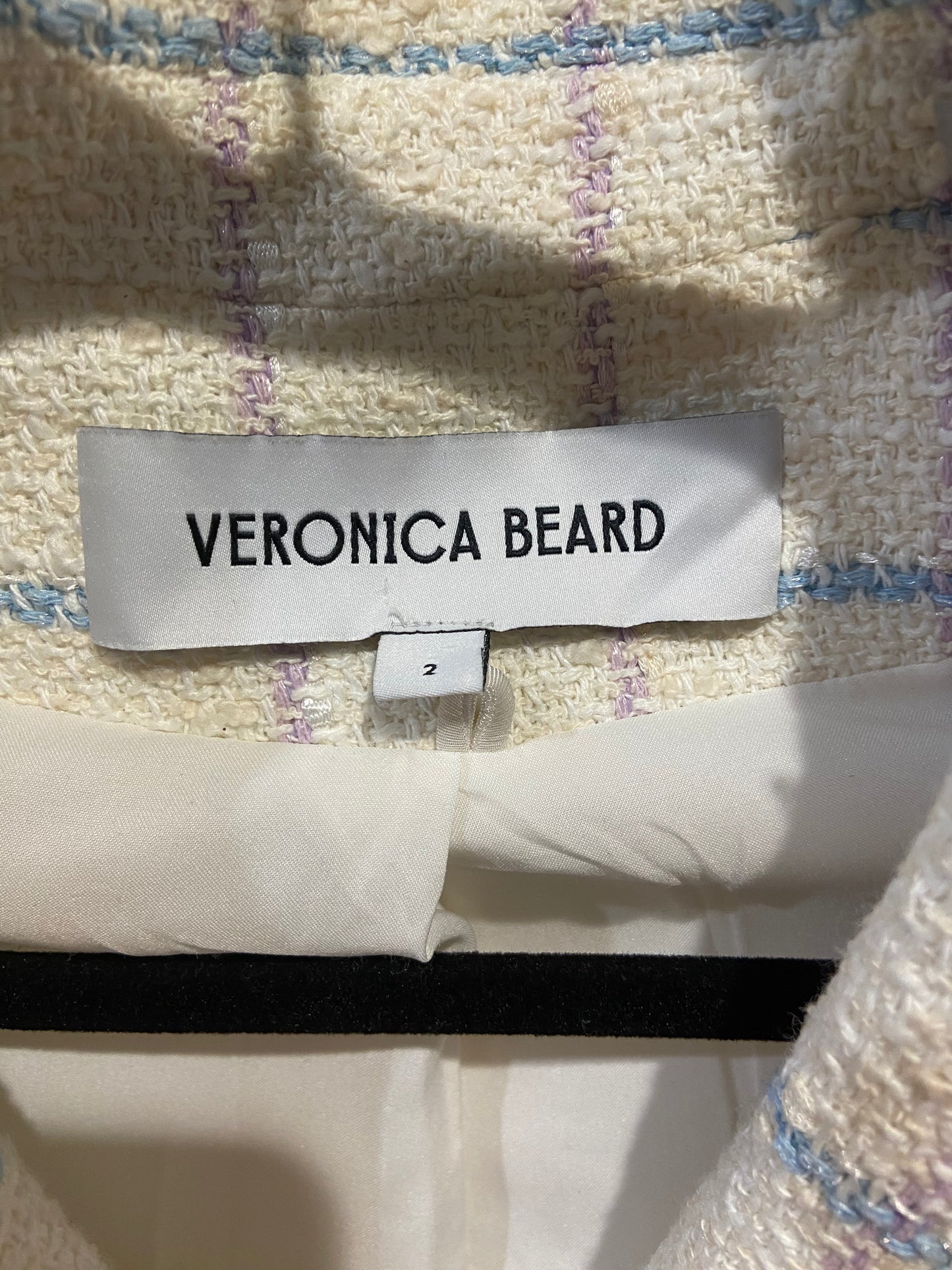 Veronica Beard Miller Dickey Jacket Blazer Plaid Tweed size 2
