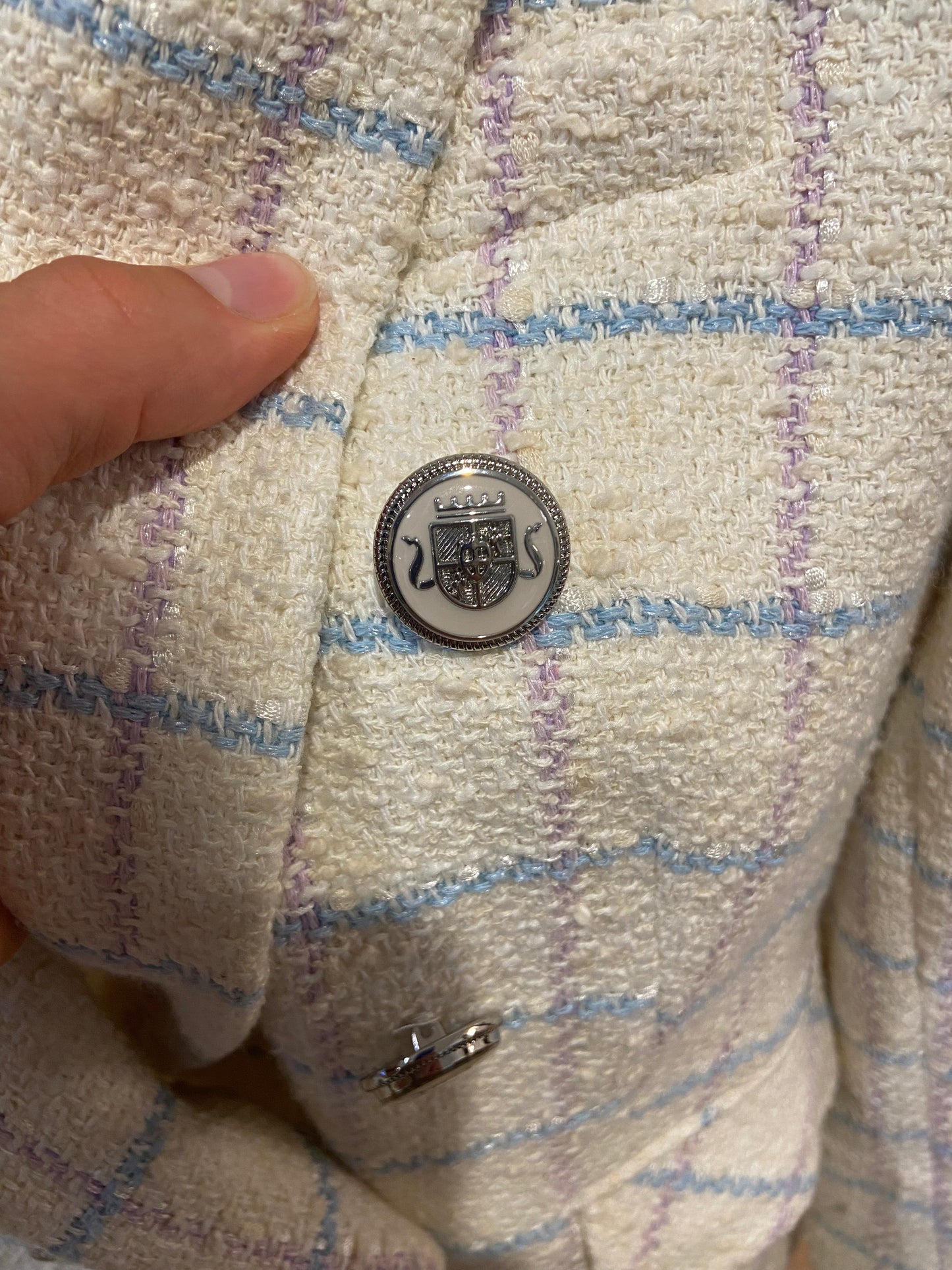 Veronica Beard Miller Dickey Jacket Blazer Plaid Tweed size 2