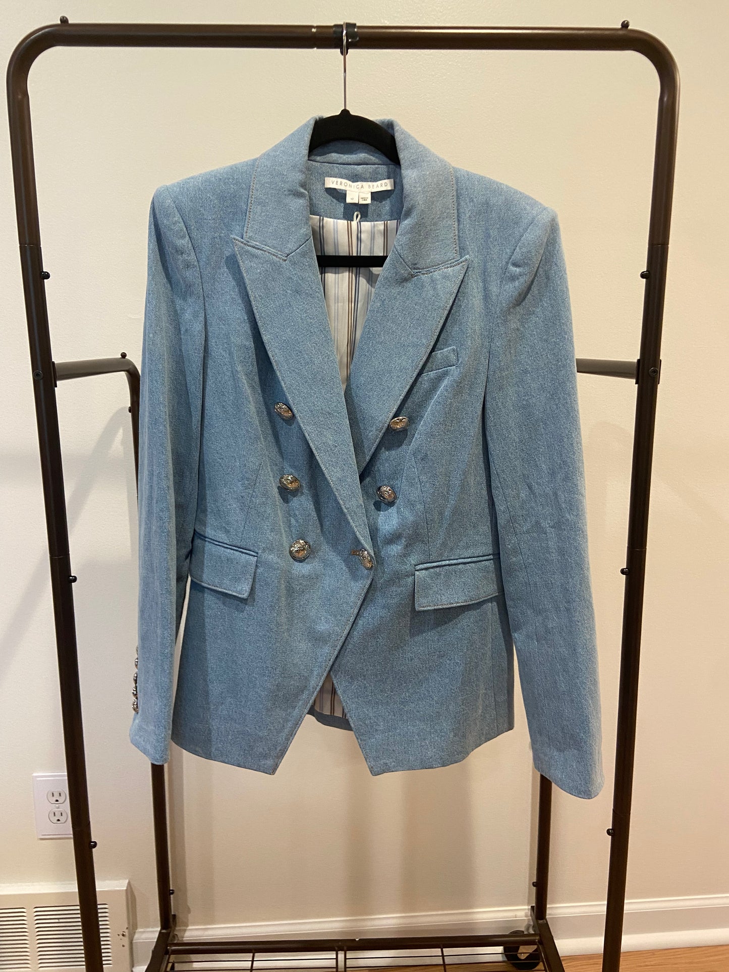 Veronica Beard Denim Miller Dickey Jacket Blazer size 10