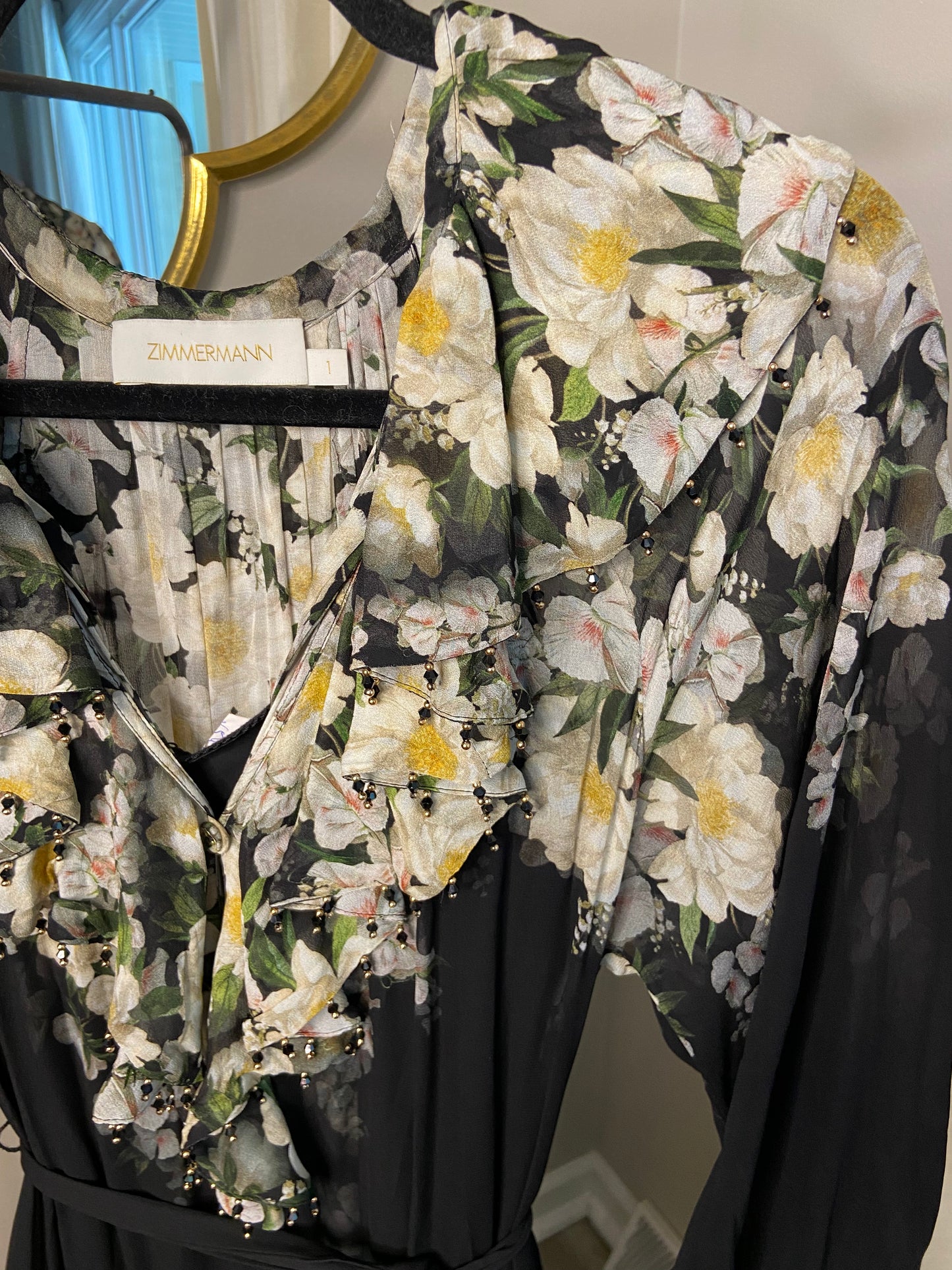 Zimmermann Coaster floral-print tiered midi dress size US 4