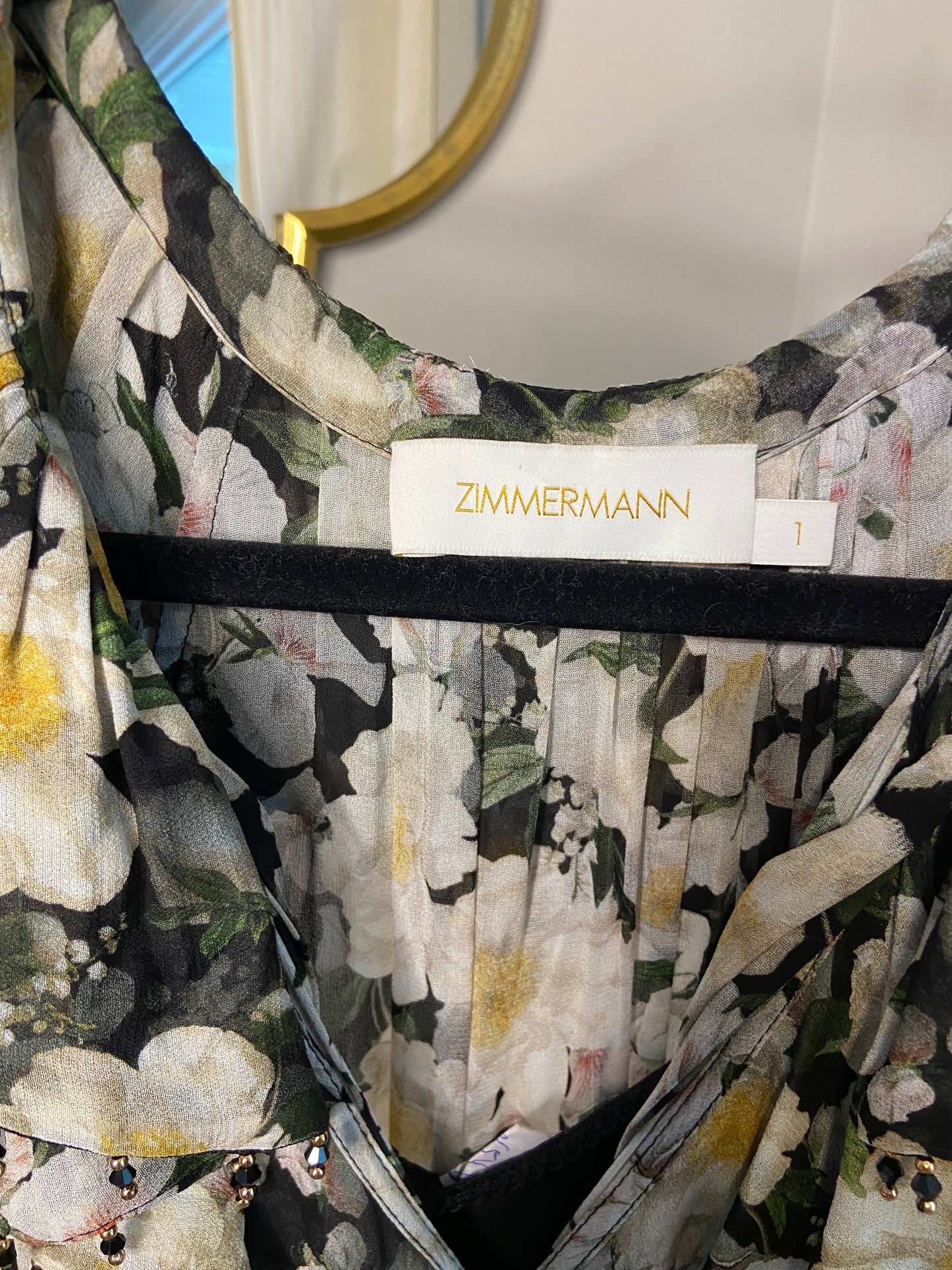 Zimmermann Coaster floral-print tiered midi dress size US 4