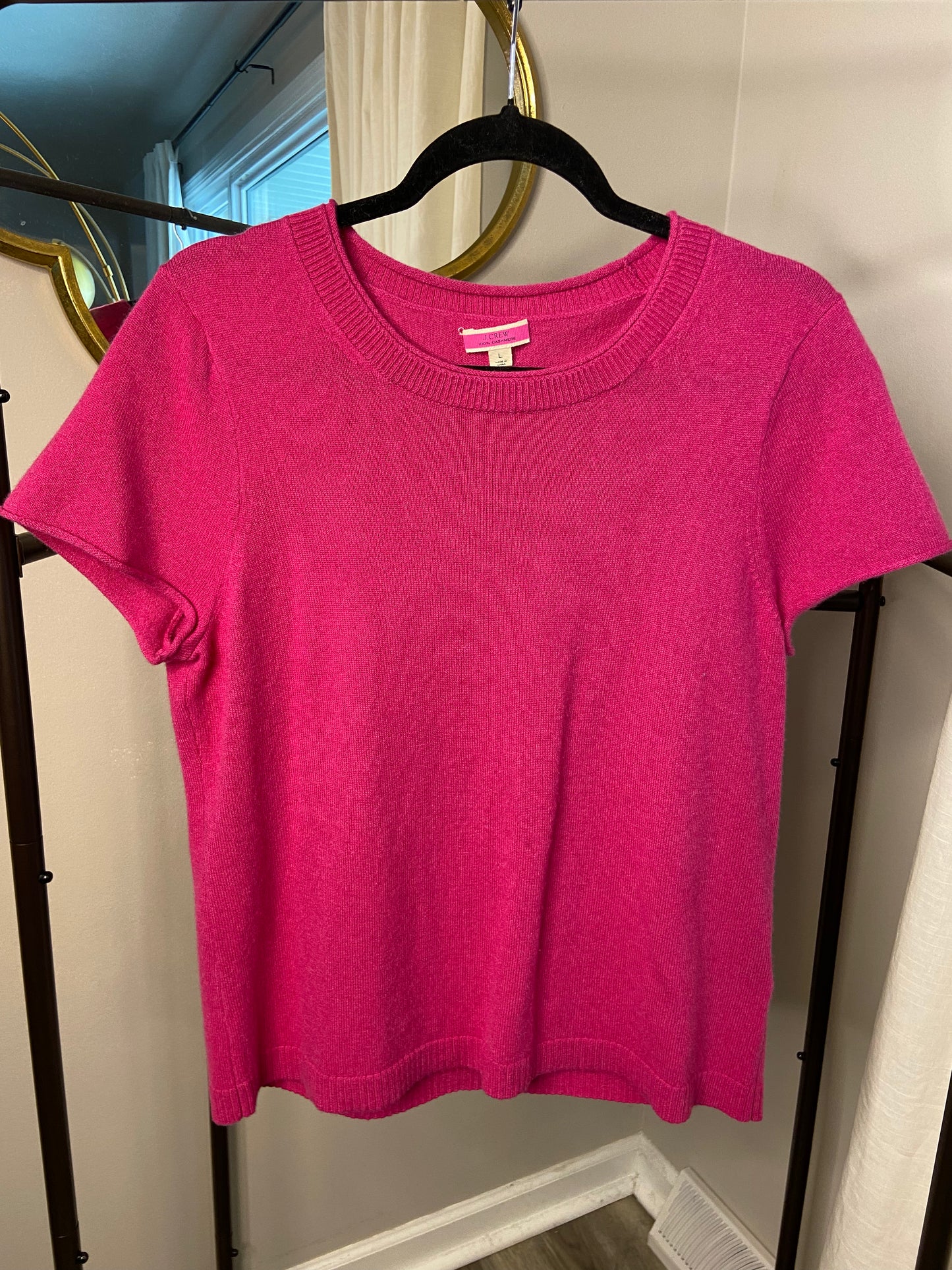 J. Crew Short Sleeve Cashmere Tee size L