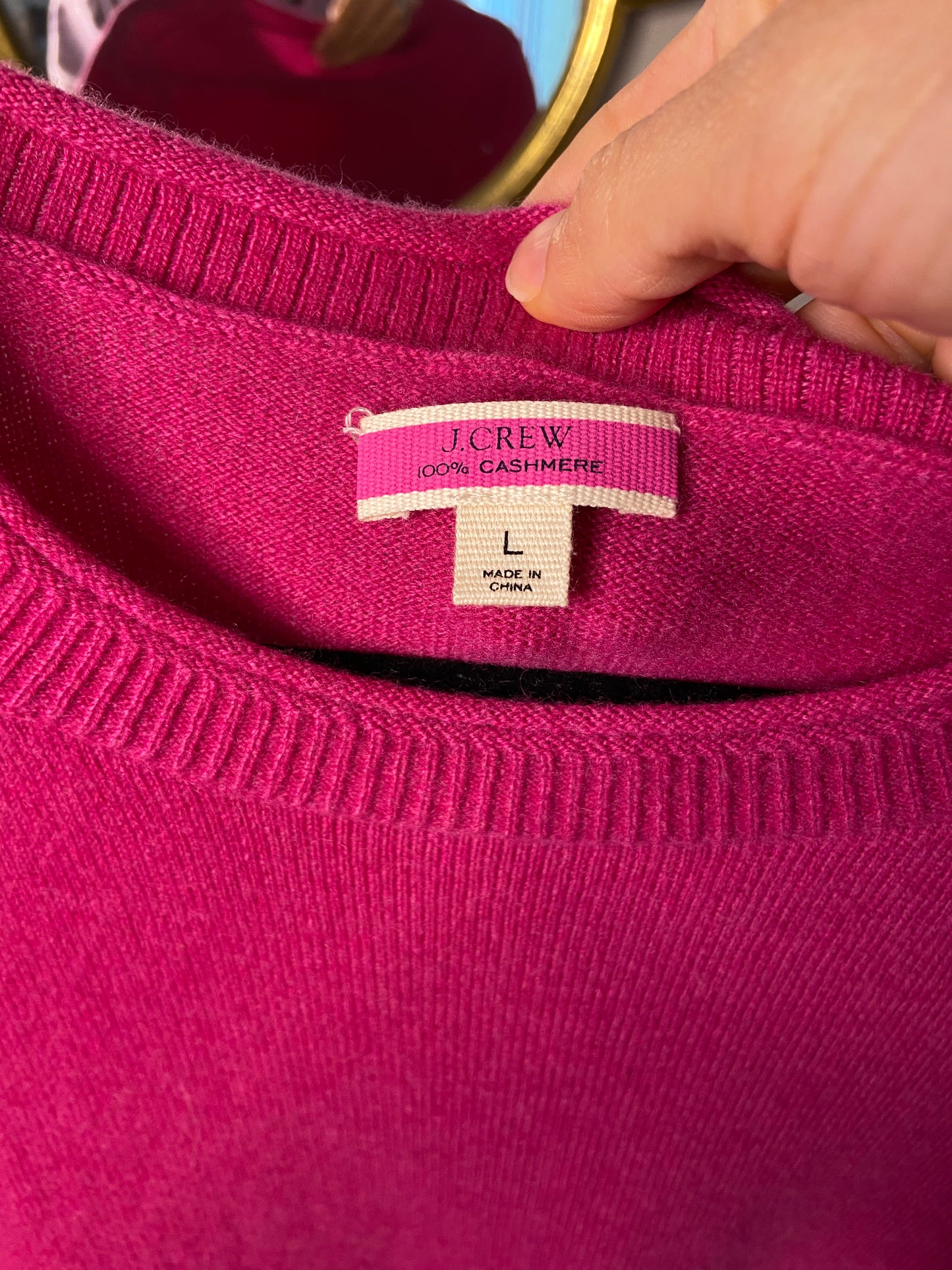 J. Crew Short Sleeve Cashmere Tee size L