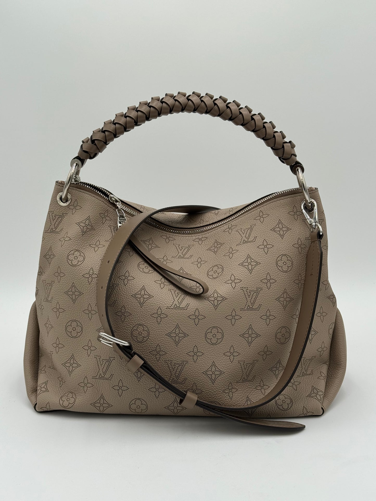 Louis Vuitton Mahina Beaubourg Hobo MM Galet Bag