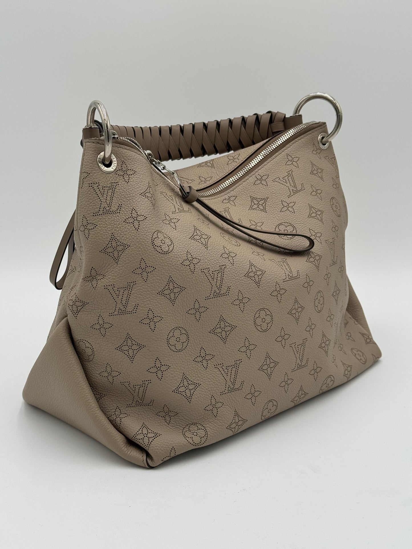 Louis Vuitton Mahina Beaubourg Hobo MM Galet Bag