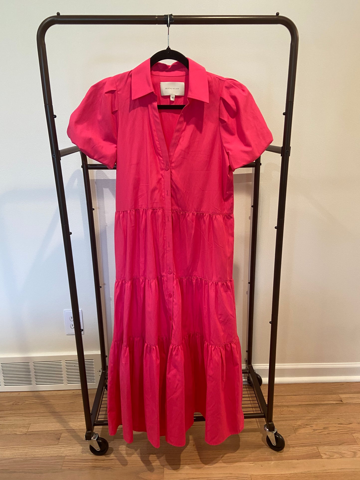 Brochu Walker Hot Pink Havana Midi Dress size XS