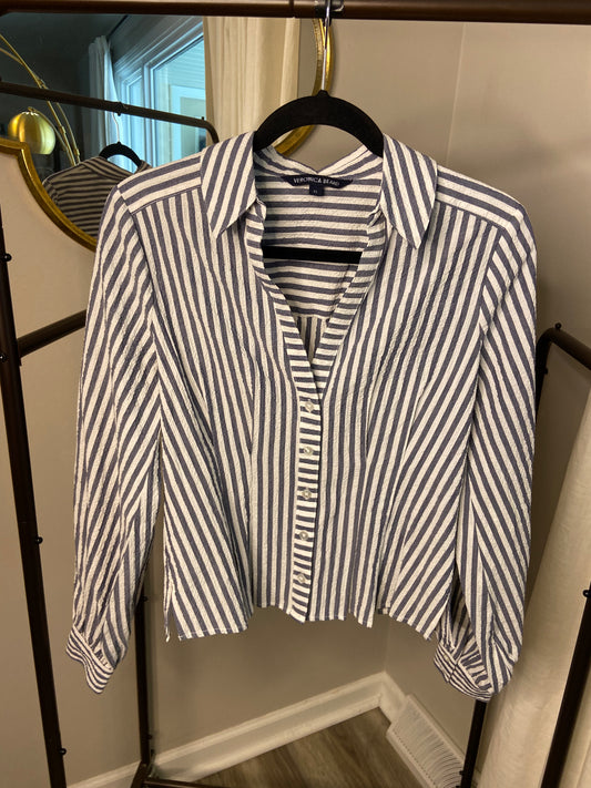 Veronica Beard Ertha Striped Top size XS