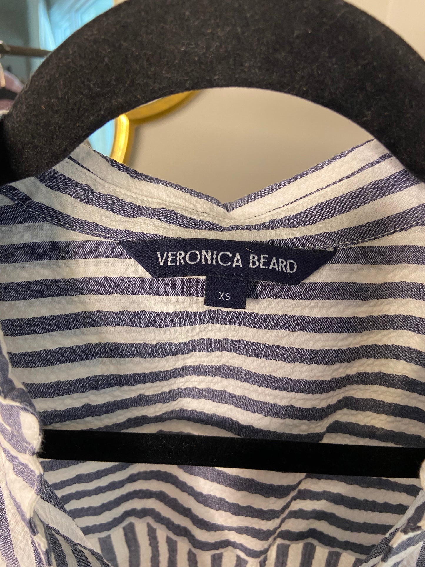 Veronica Beard Ertha Striped Top size XS
