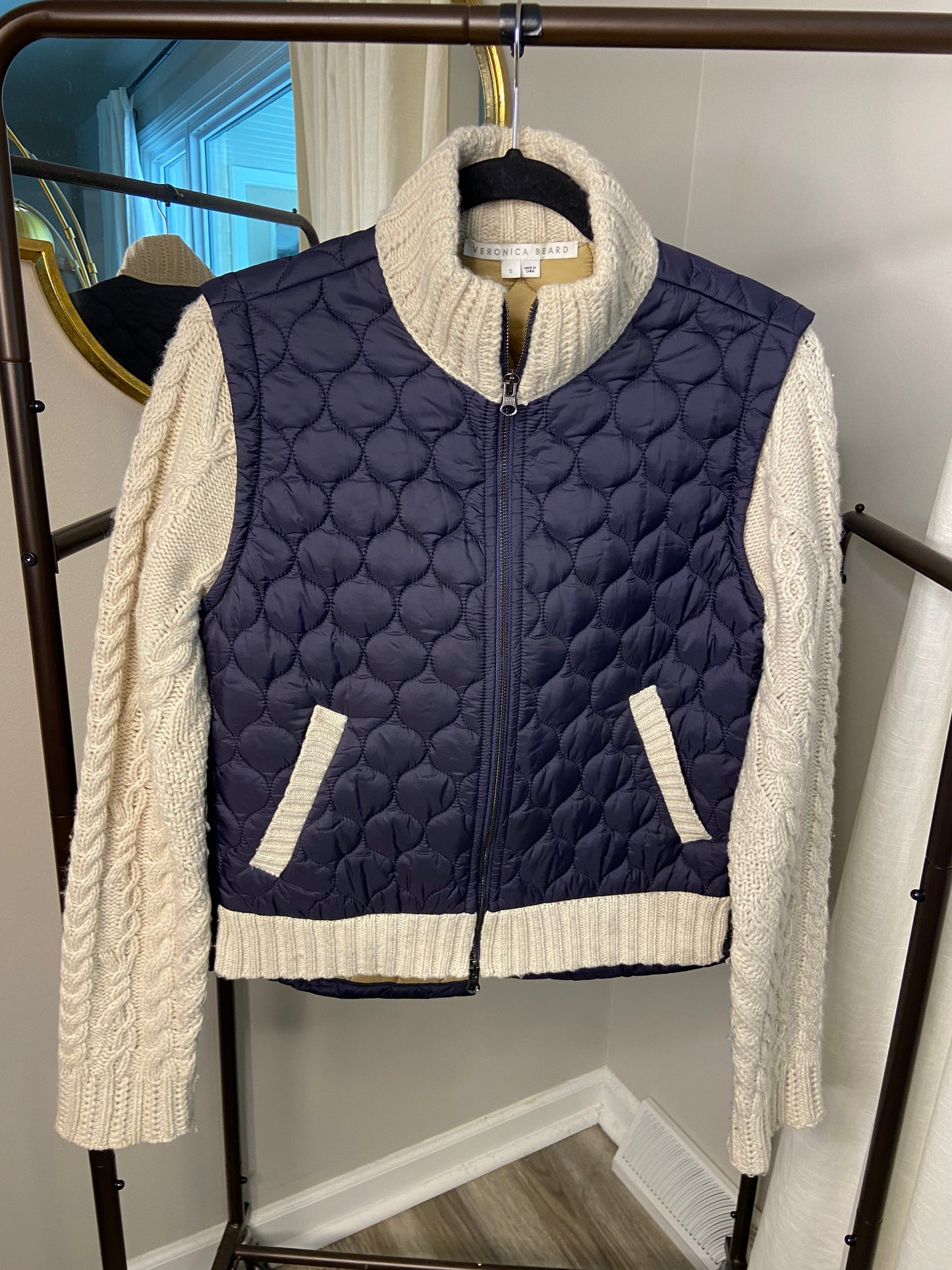 Veronica Beard Petra Mixed Media Jacket size S