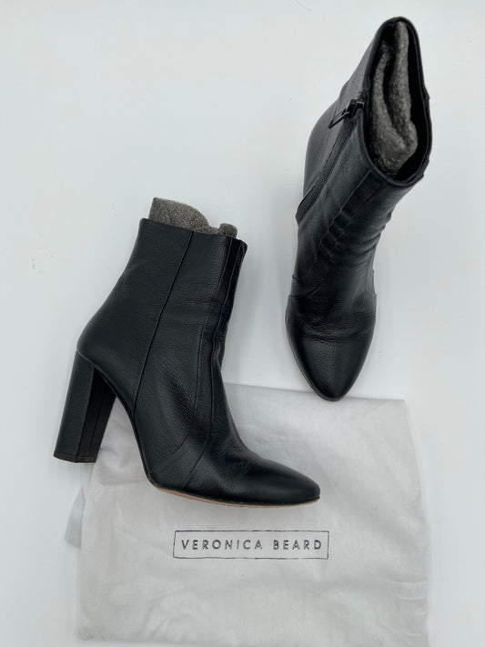 Veronica Beard Bruna Pebbled Leather Boots size 8