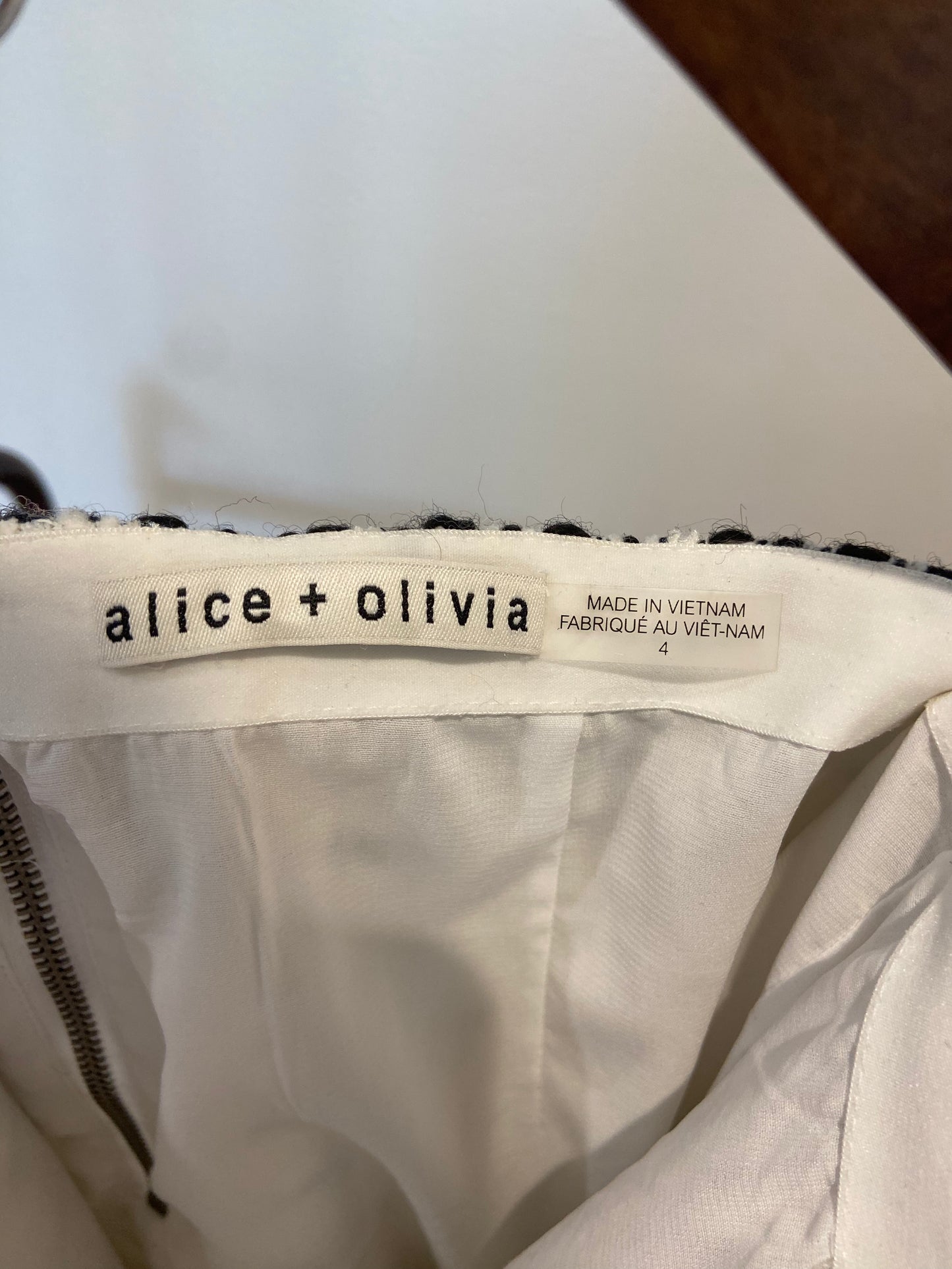Alice and Olivia Zona Tweed Mini Skirt size 4