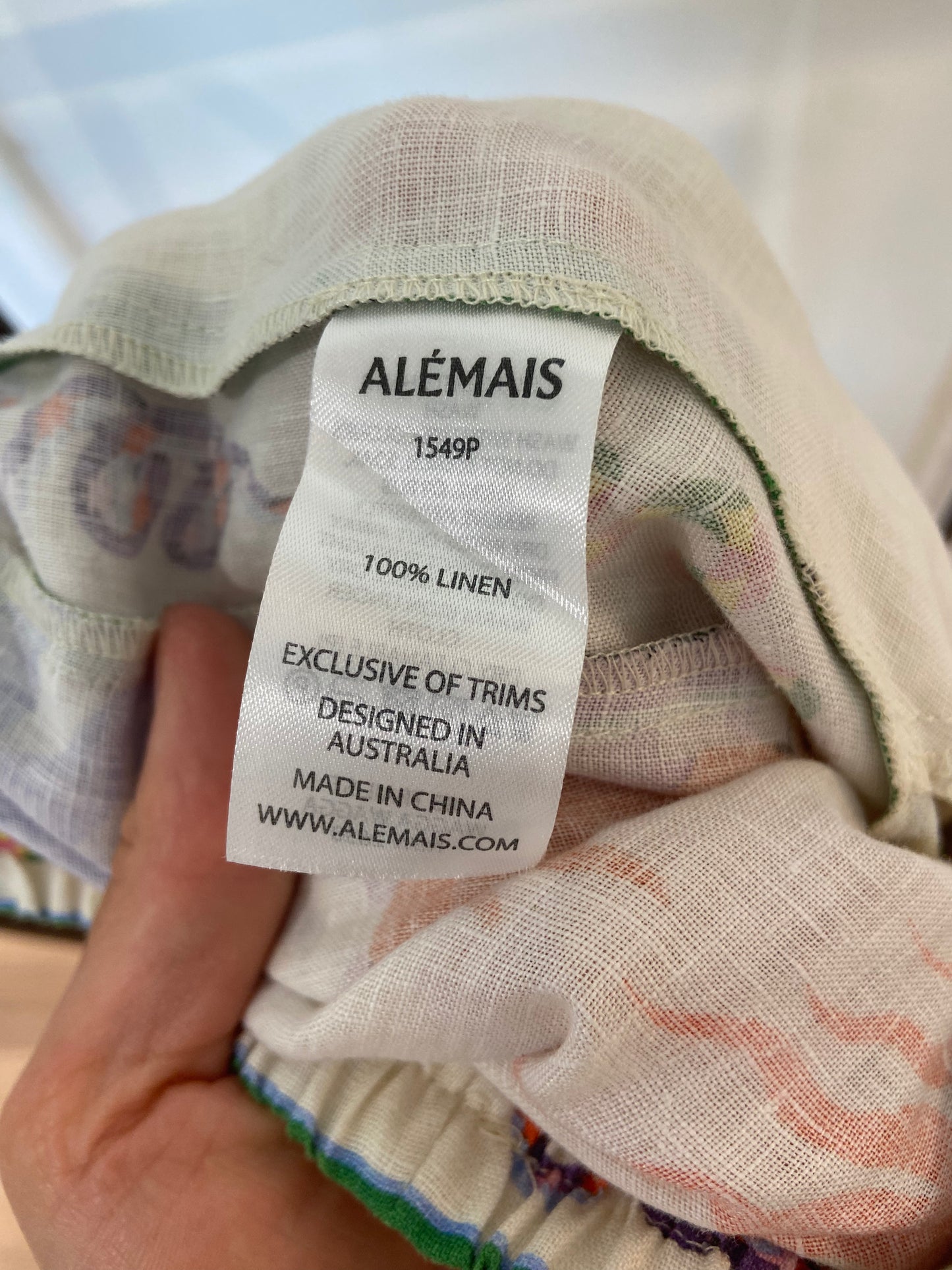 Alemais Seeker Printed Linen Shirt with Matching Seeker Linen Pants size 6 US 2