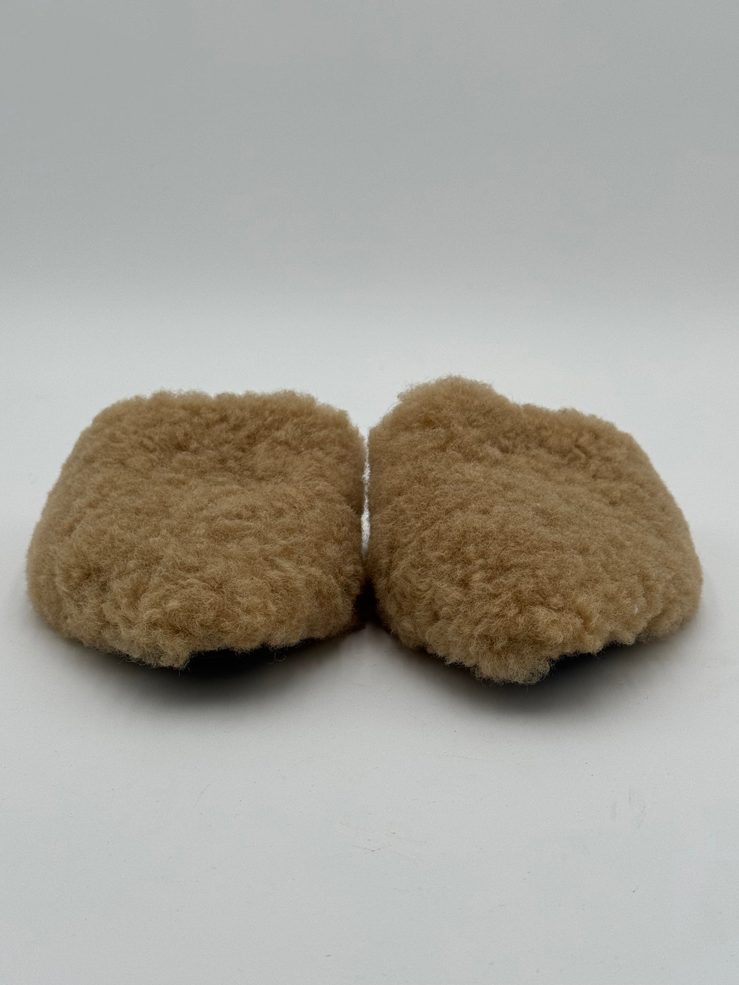 Jenni Kayne Shearling Mules Shoes Natural Tan Size 39 US 9
