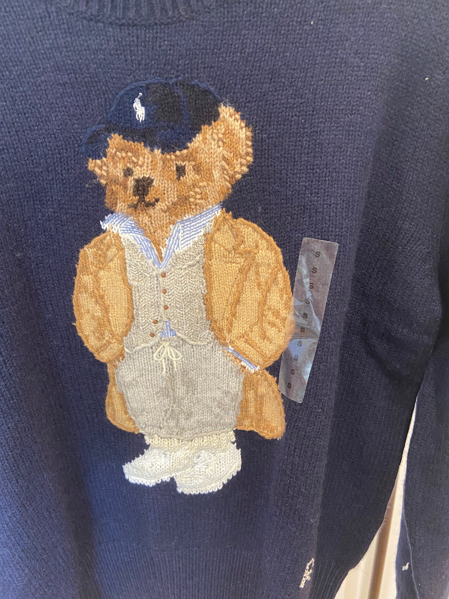 Polo Ralph Lauren Navy Cashmere Bear Sweater size S