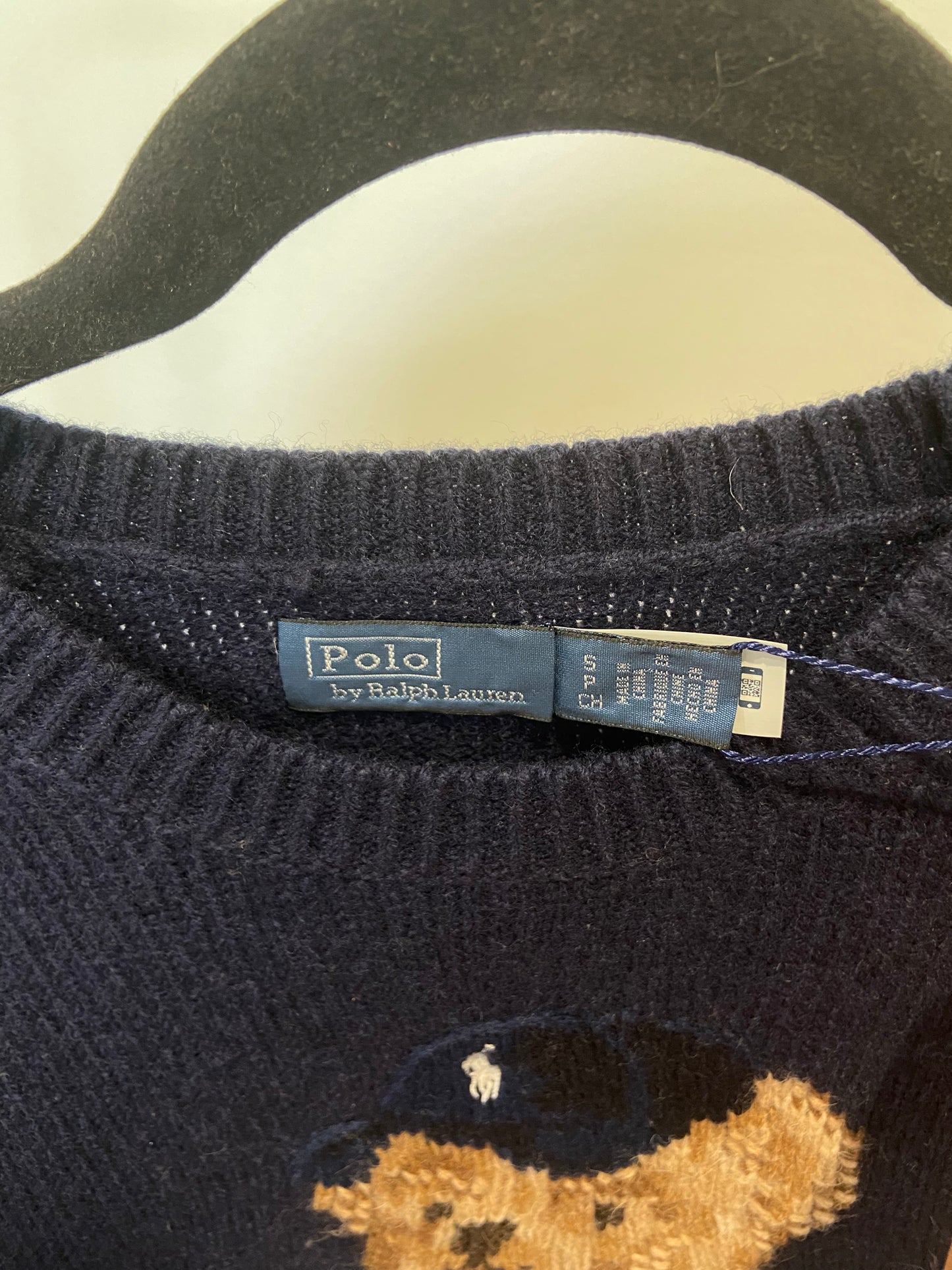 Polo Ralph Lauren Navy Cashmere Bear Sweater size S