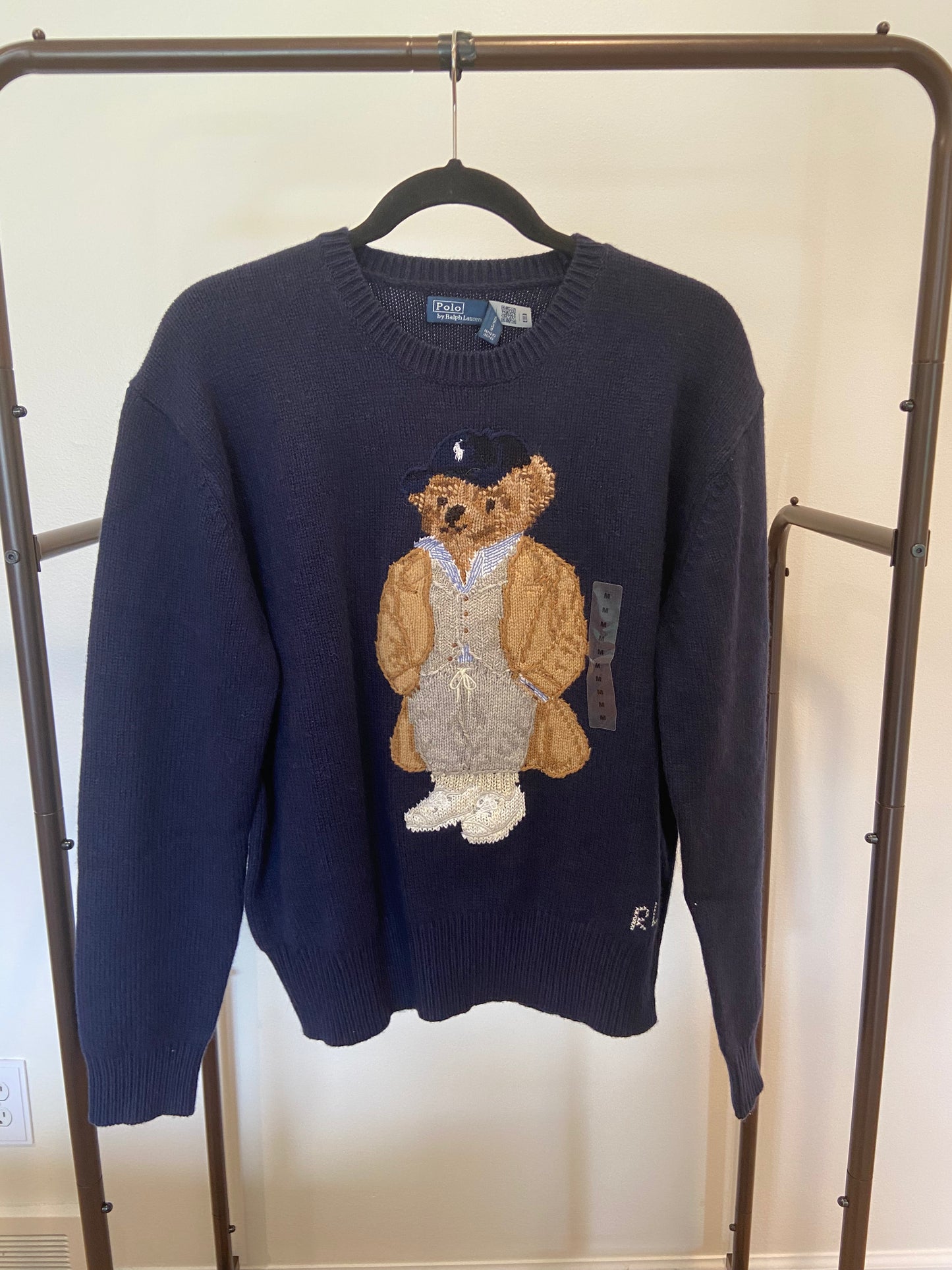 Polo Ralph Lauren Navy Cashmere Bear Sweater size M