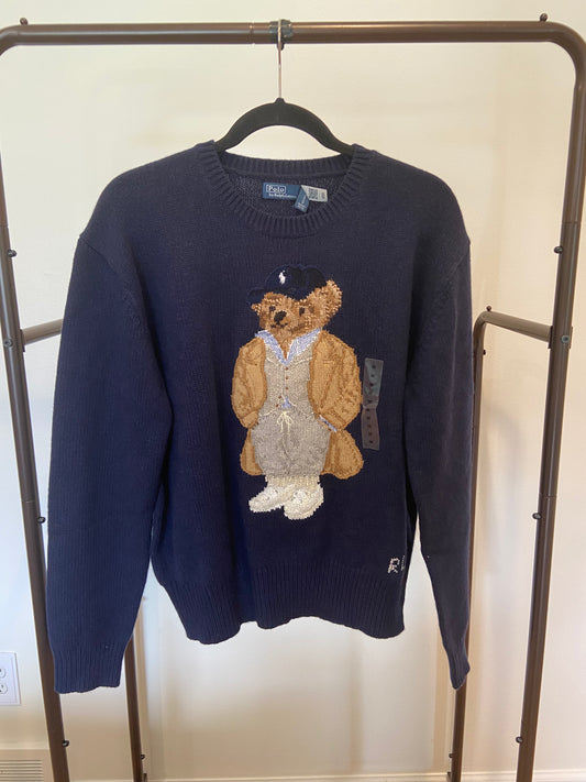 Polo Ralph Lauren Navy Cashmere Bear Sweater size M