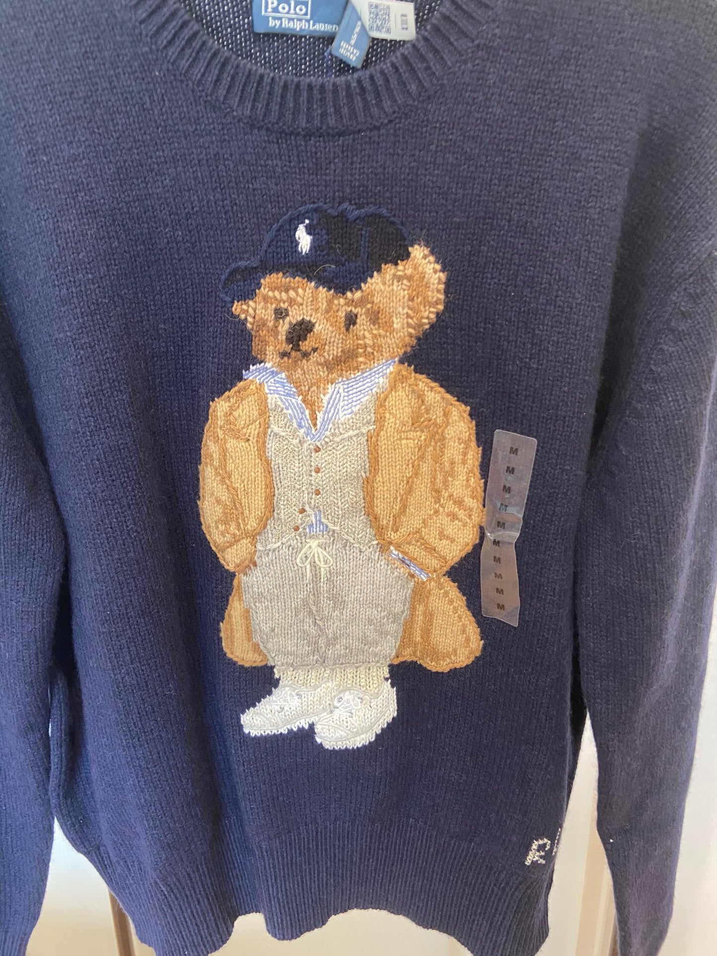Polo Ralph Lauren Navy Cashmere Bear Sweater size M