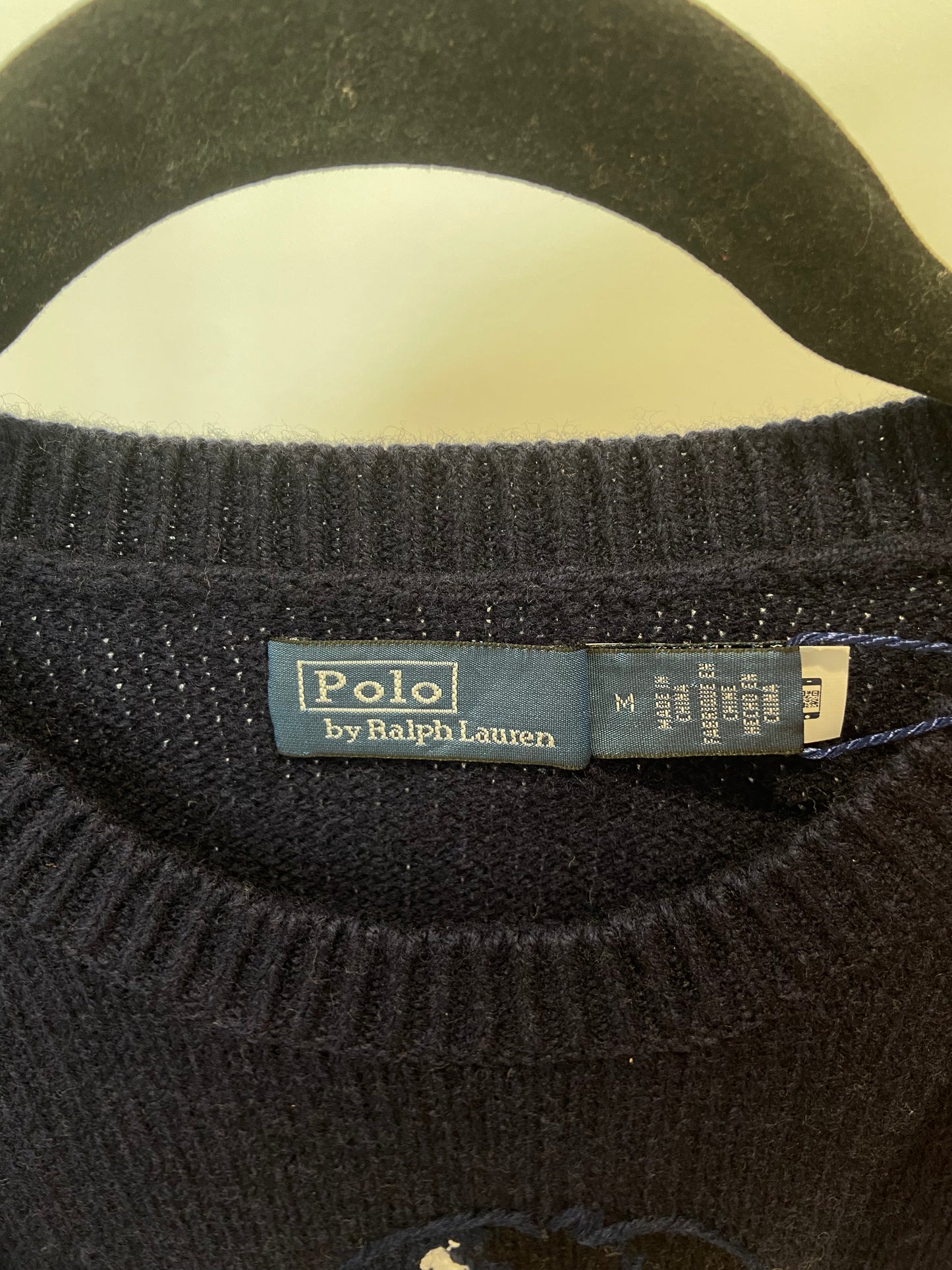 Polo Ralph Lauren Navy Cashmere Bear Sweater size M