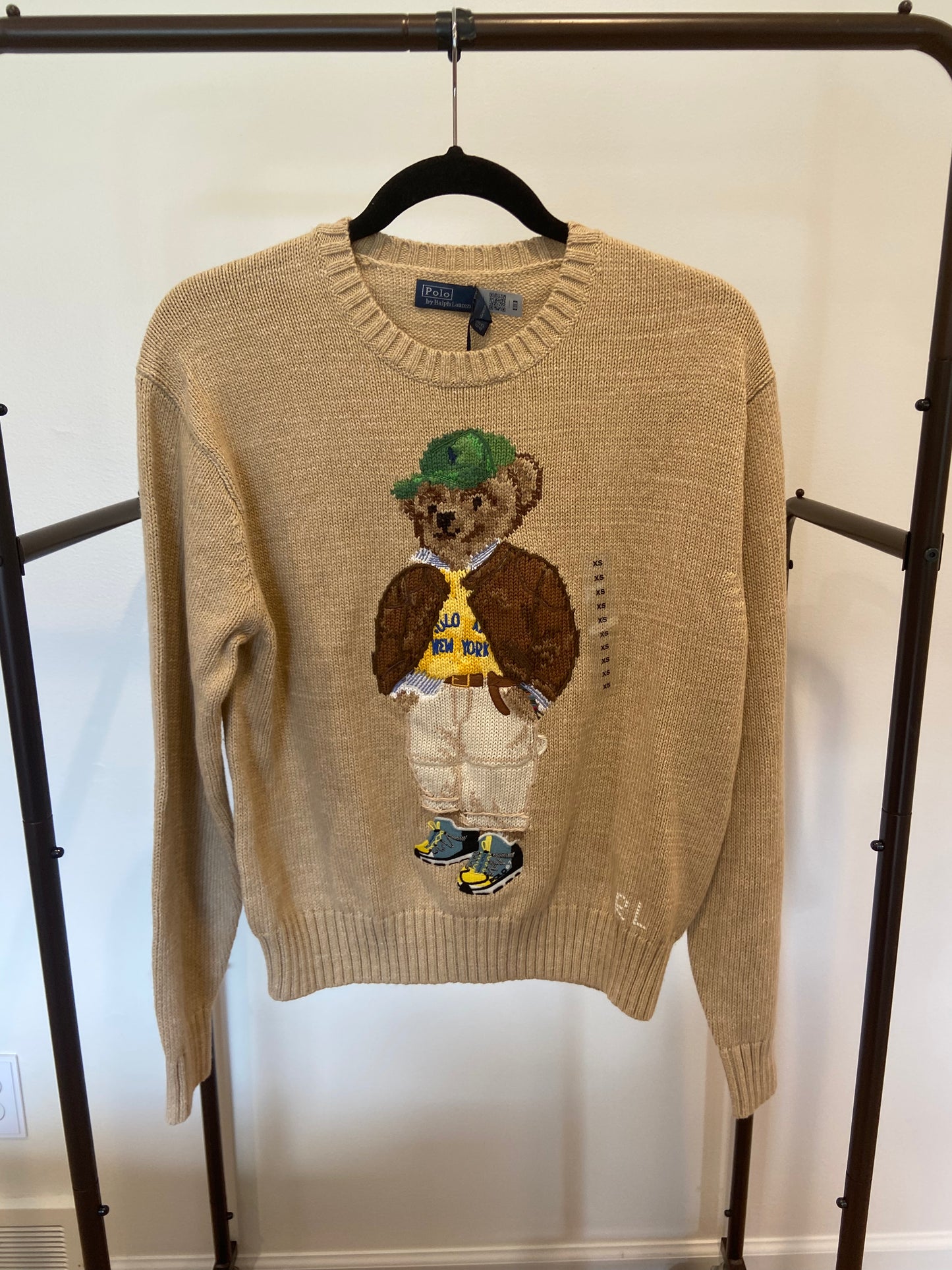 Polo Ralph Lauren Tan Bear Sweater size XS