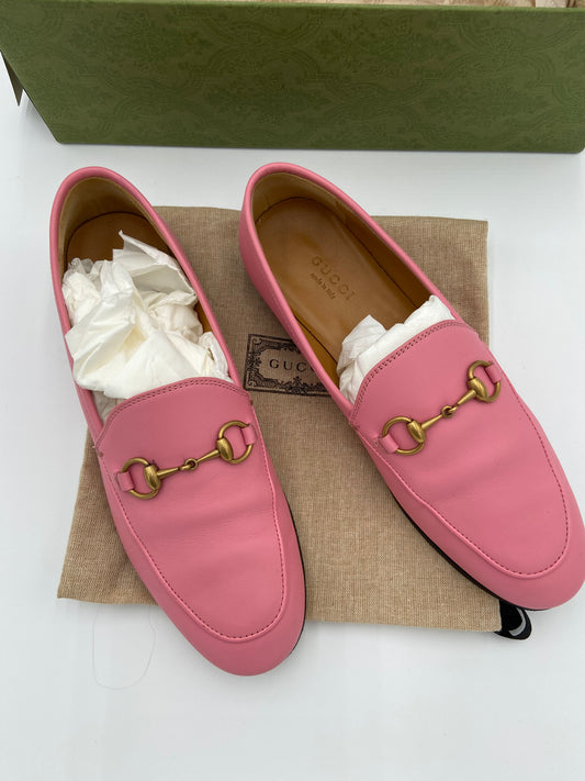 Gucci Jordaan Loafers Butterfly Pink size 36
