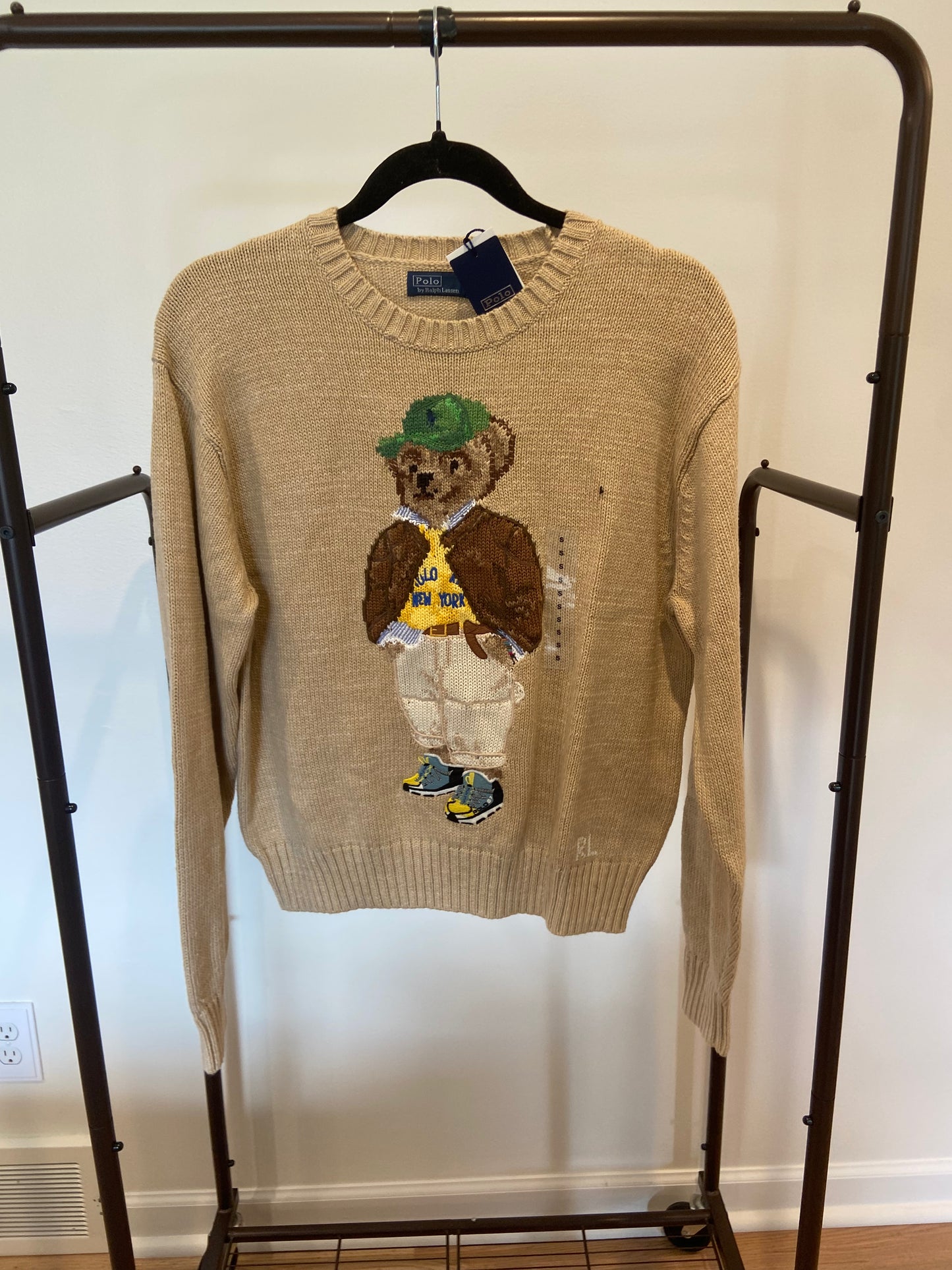 Polo Ralph Lauren Tan Bear Sweater size S