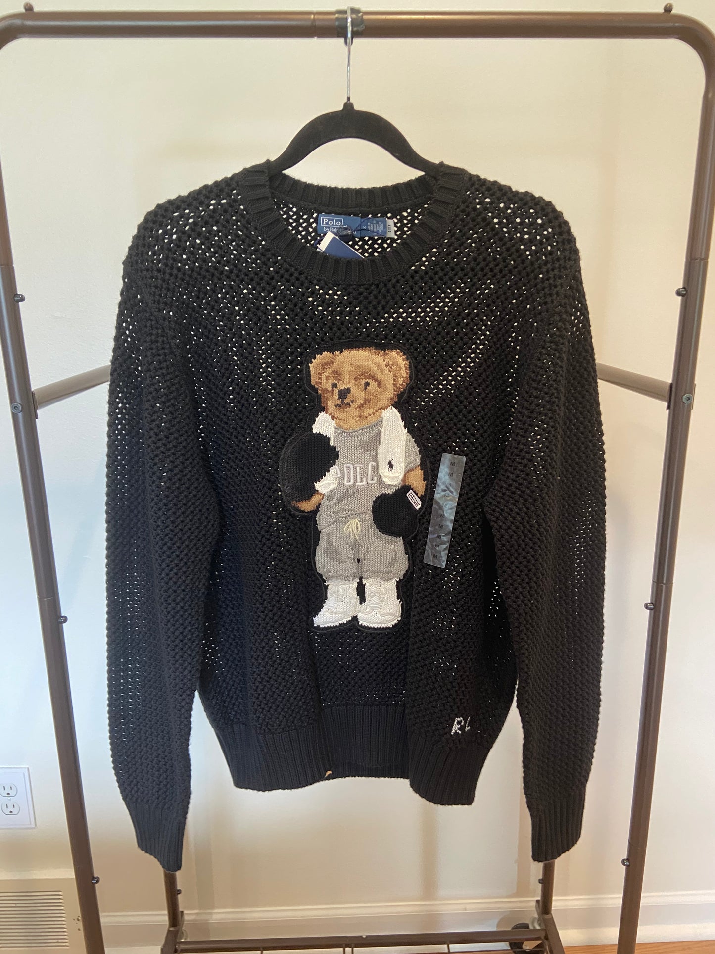 Polo Ralph Lauren Bear Cotton Crewneck Sweater size M