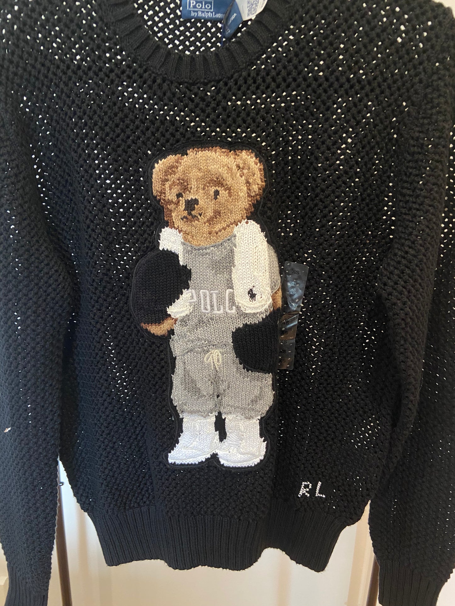 Polo Ralph Lauren Bear Cotton Crewneck Sweater size XS
