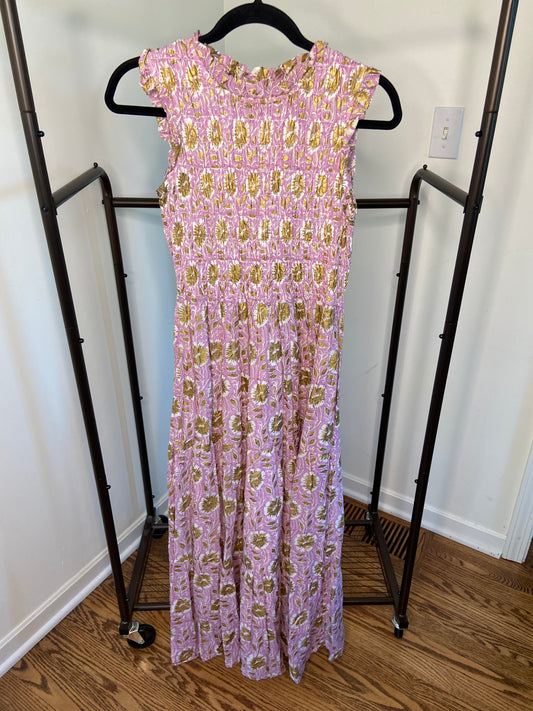 Oliphant Smocked Maxi Dress size S