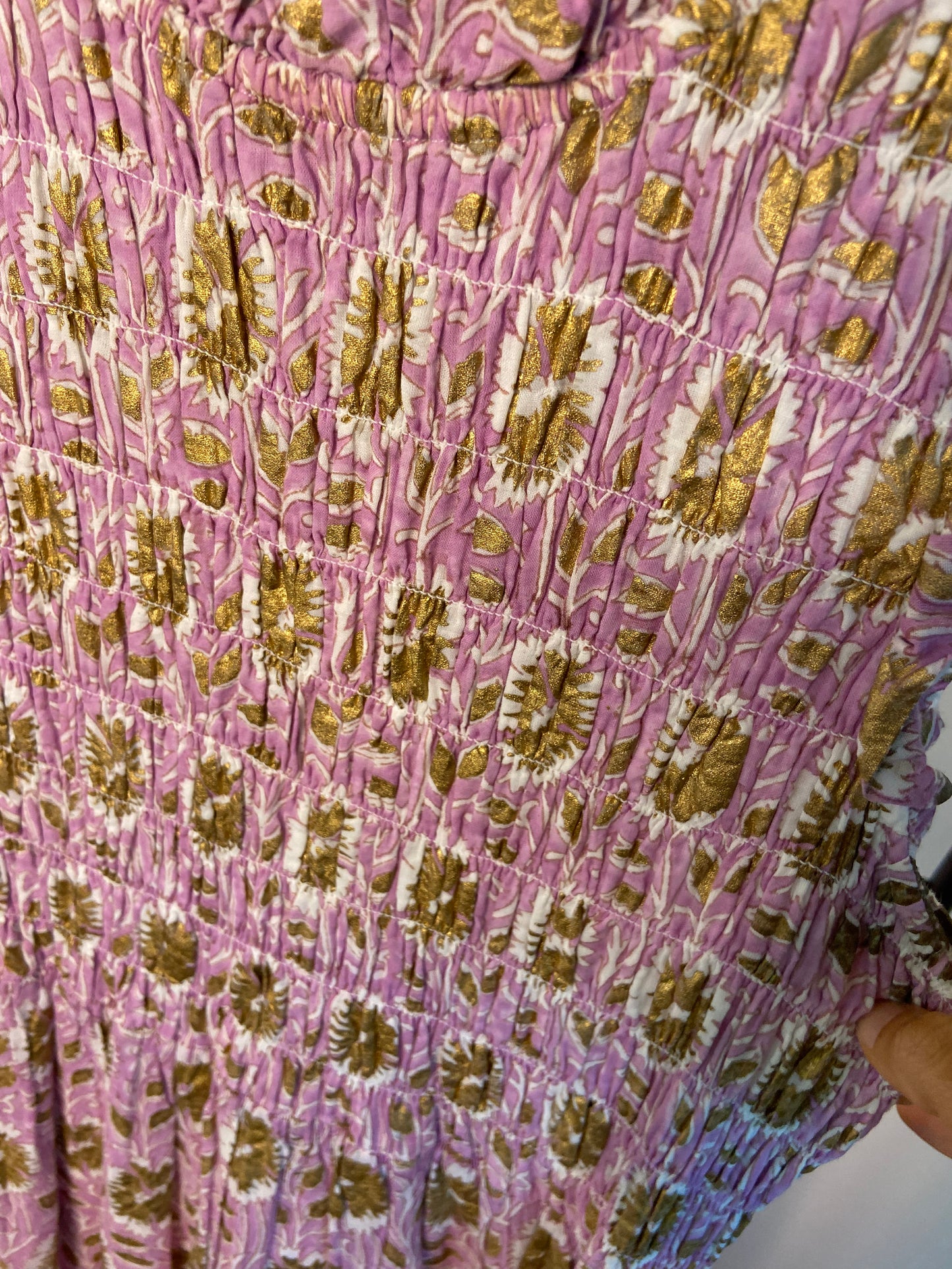 Oliphant Smocked Maxi Dress size S