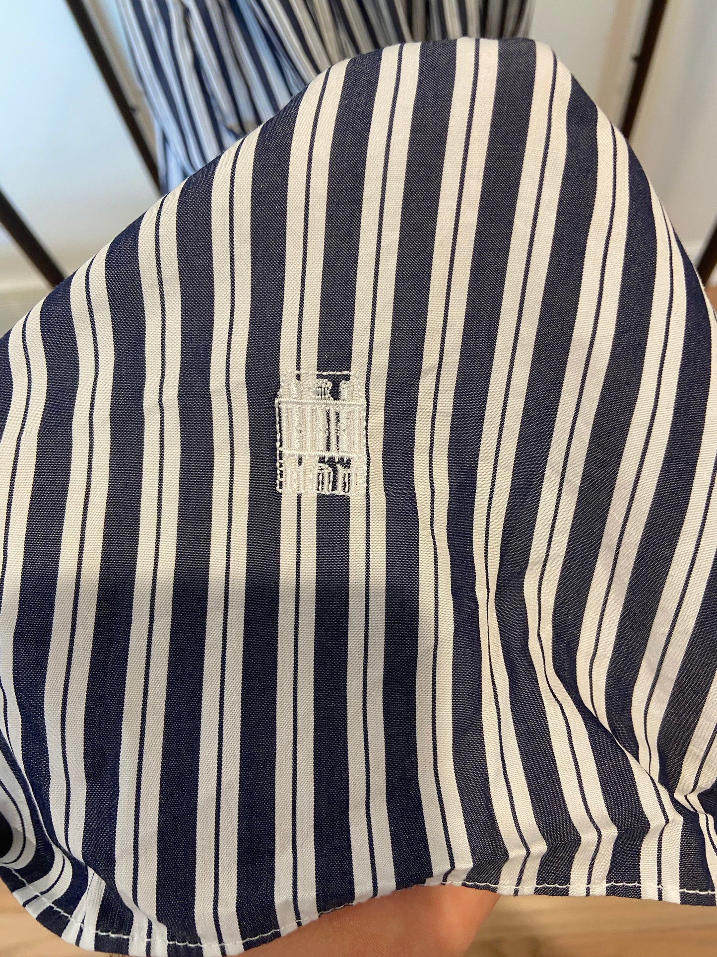 Hill House The Ellie Nap Dress in Navy Stripe size XS