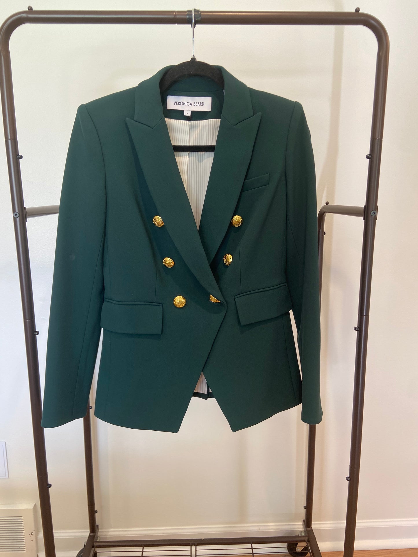 Veronica Beard Miller Dickey Jacket in Pine Green size 2