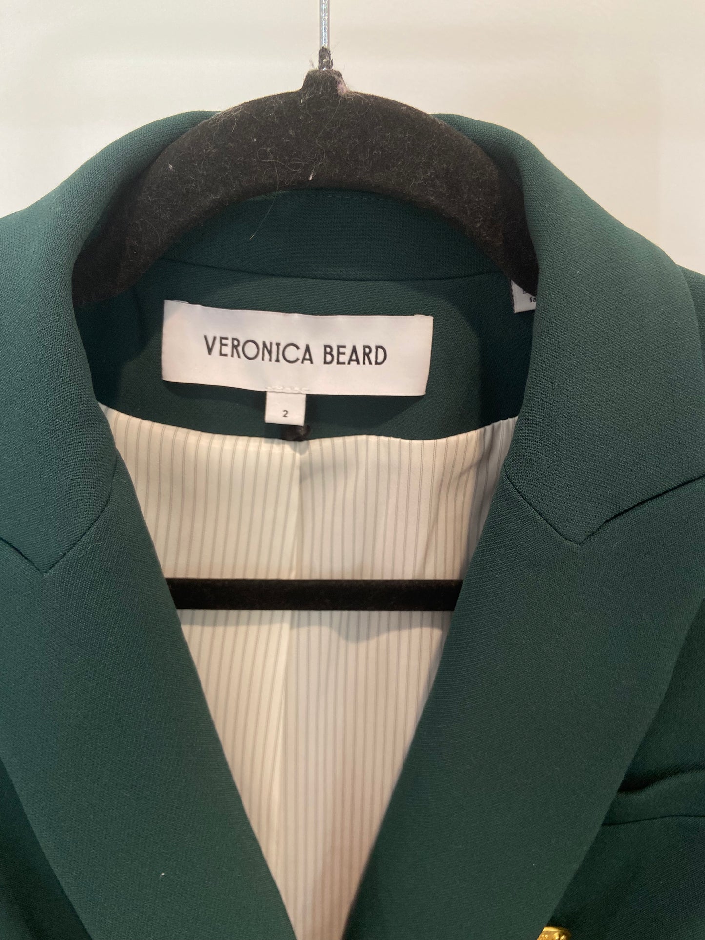 Veronica Beard Miller Dickey Jacket in Pine Green size 2