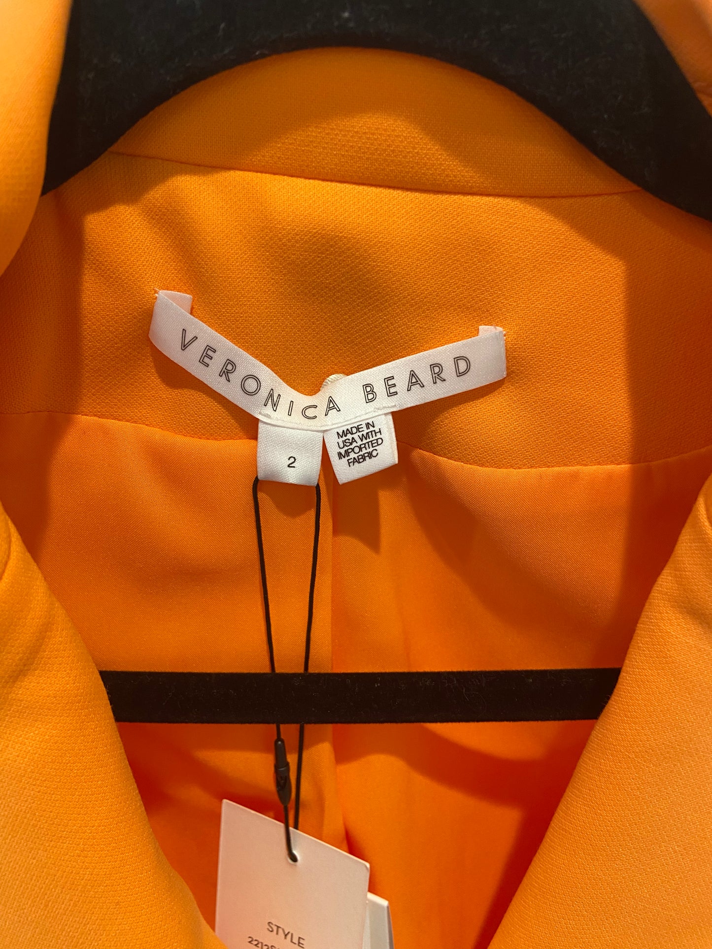 Veronica Beard Miller Dickey Jacket in Neon Orange size 2