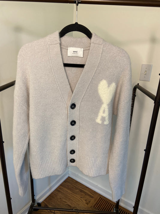 Ami Paris de Coeur Alpaca Blend Knit Cardigan size XS