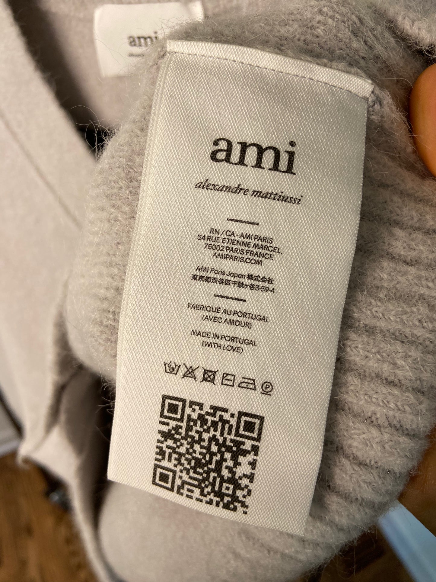 Ami Paris de Coeur Alpaca Blend Knit Cardigan size XS
