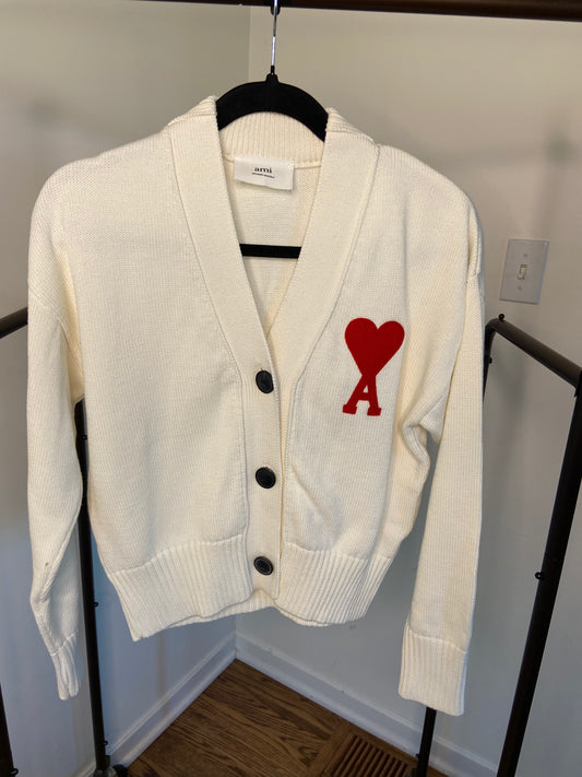 Ami De Coeur Cotton and Wool Cardigan size XS