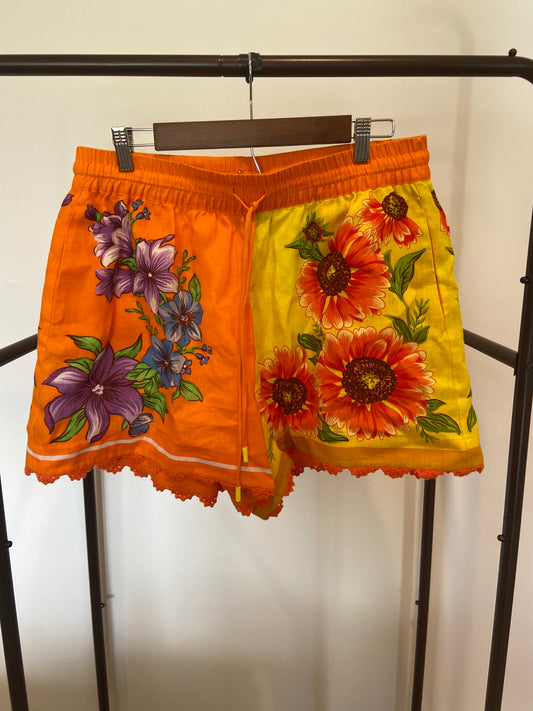 Alemais Jude Shorts in Orange & Yellow size 14 US 10