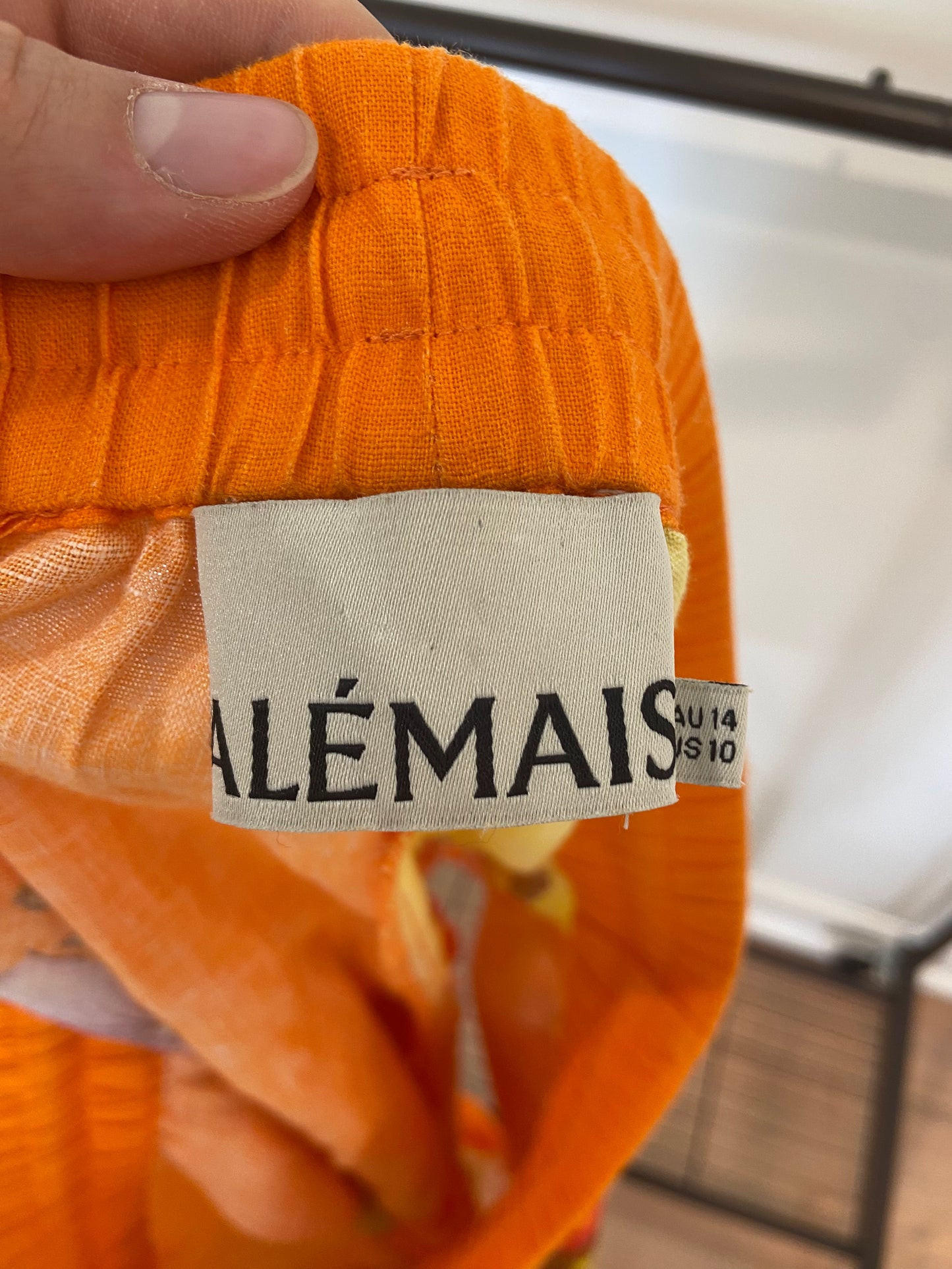 Alemais Jude Shorts in Orange & Yellow size 14 US 10