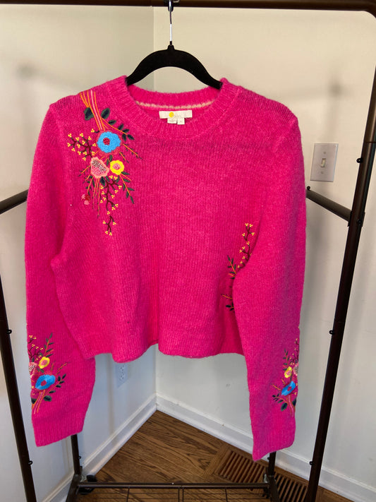Boden Embroidered Floral Jumper size XL