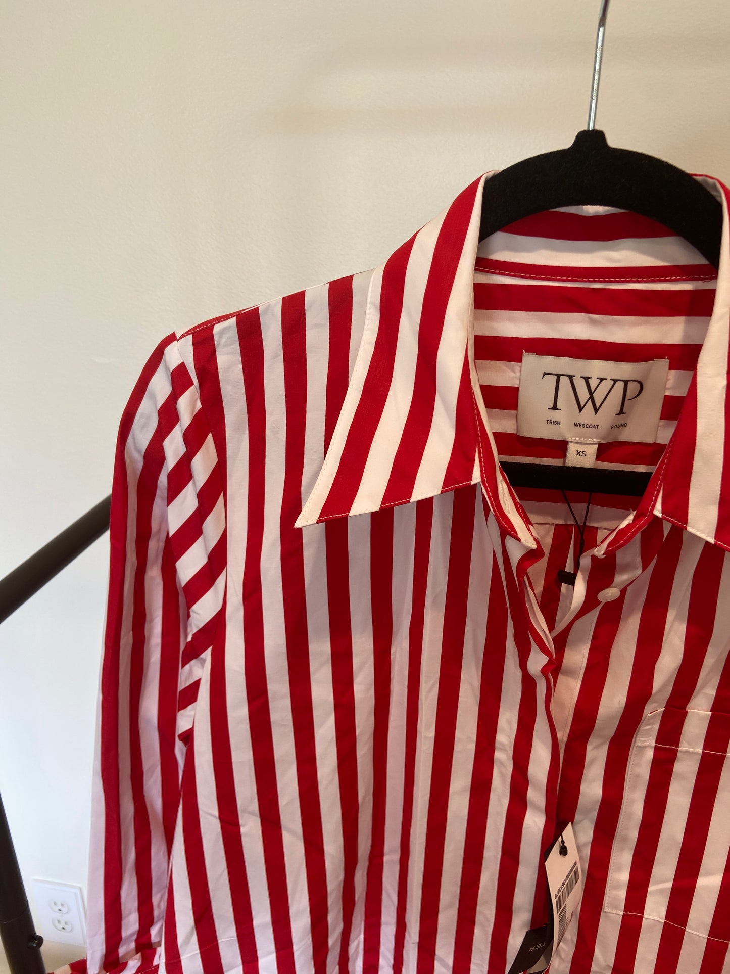 TWP Jennys Button Down Gown in Red Stripe size XS