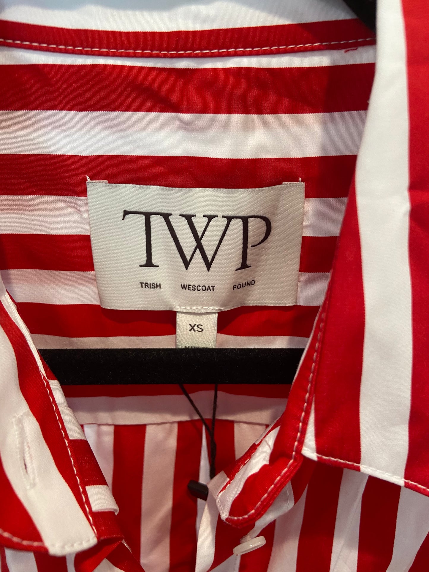 TWP Jennys Button Down Gown in Red Stripe size XS