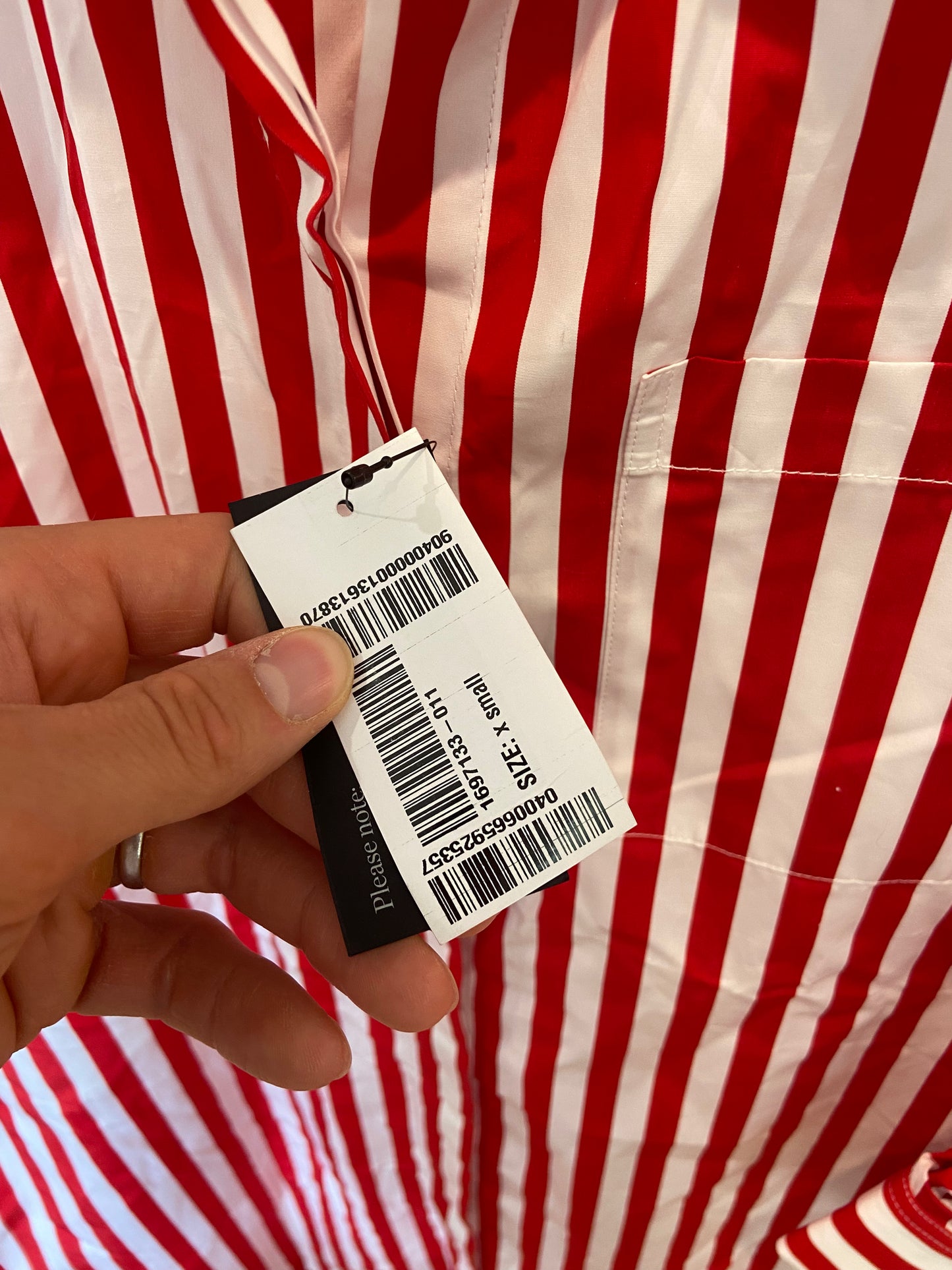 TWP Jennys Button Down Gown in Red Stripe size XS