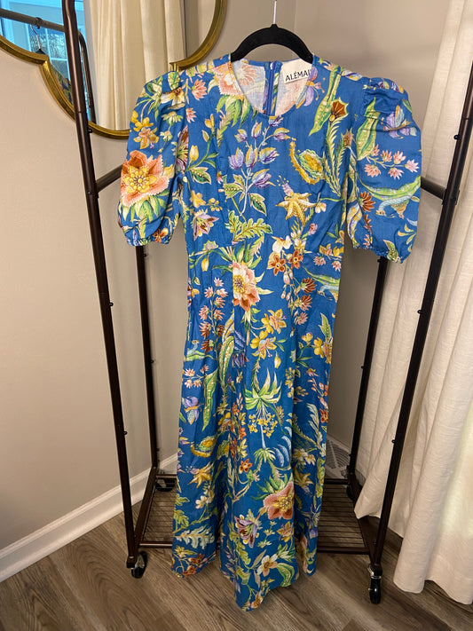 Alemais June Linen Midi Dress size US 4