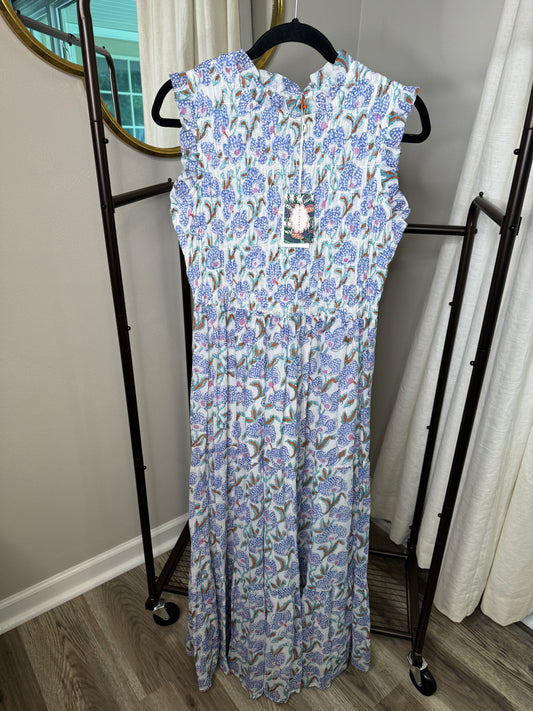 Oliphant Smocked Maxi Dress size M