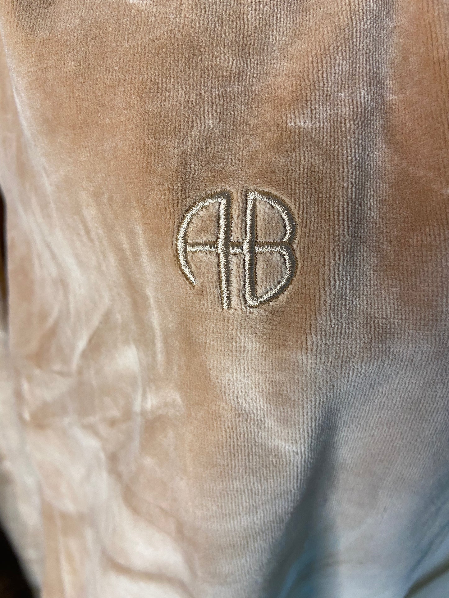 Anine Bing Evan Velour Joggers Pants size M